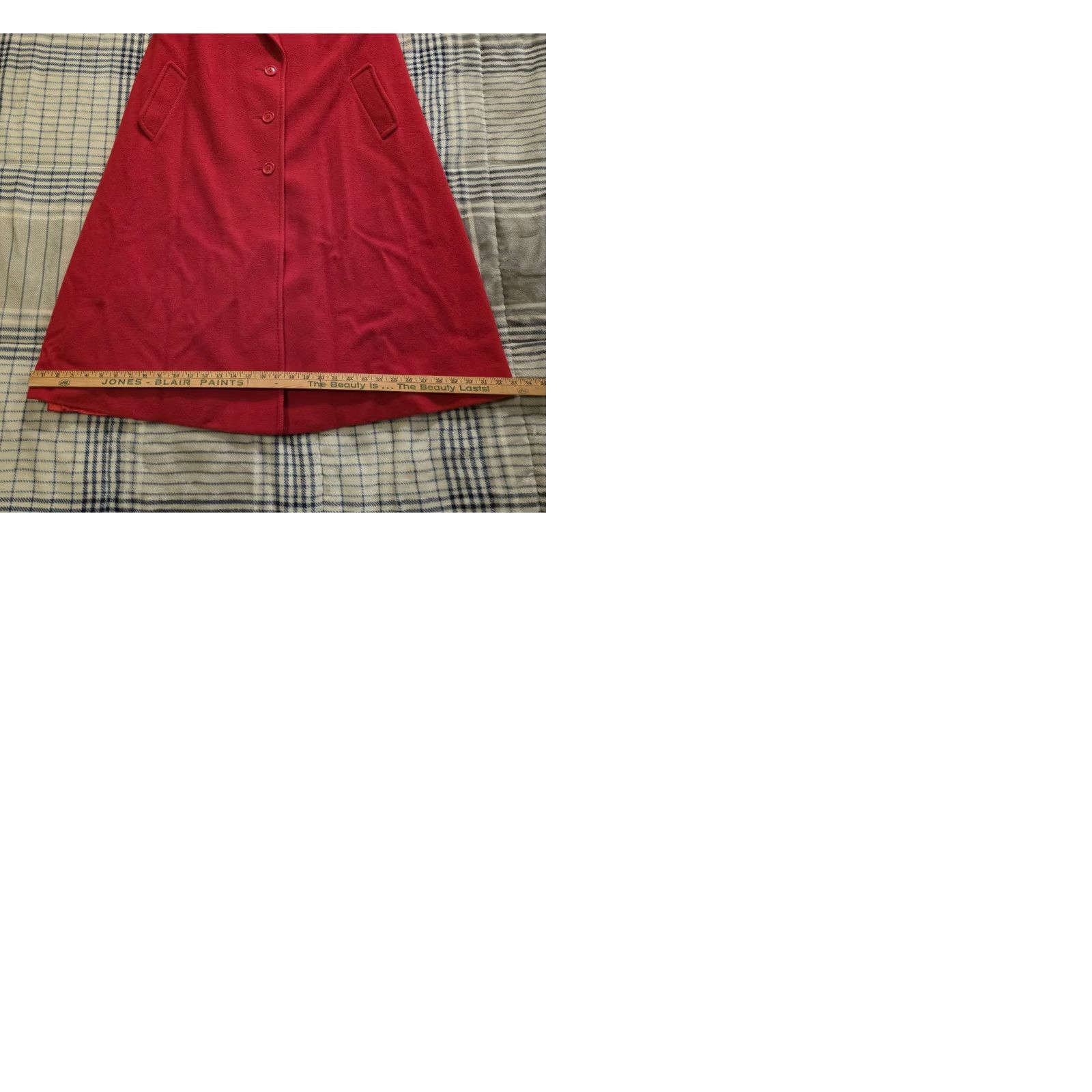 Vintage VINTAGE Fashionbilt Women's Coat Overcoat 60s 100% Wool Red Long L/XL Modern Classic USA Size L / US 10 / IT 46 - 11 Thumbnail