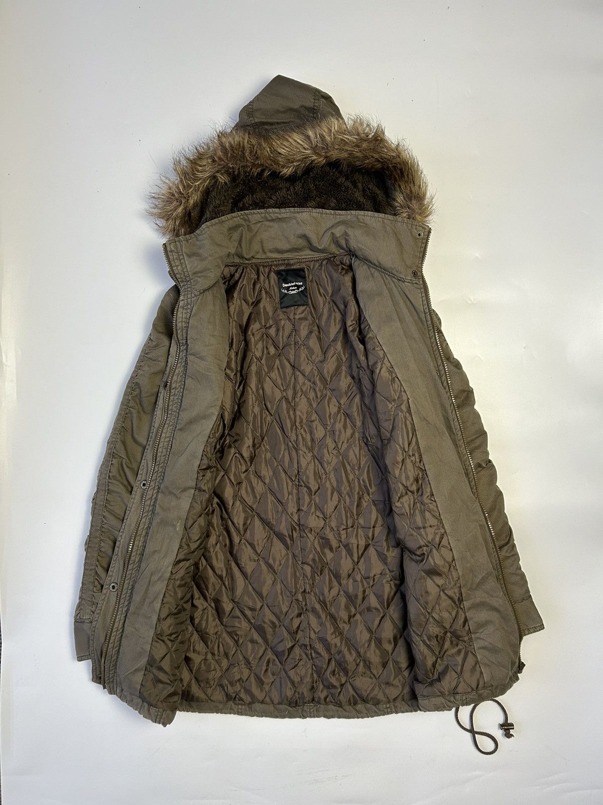 Beauty Beast × Japanese Brand × Le Grande Bleu (L.G.B.) DOUBLE FOCUS QUILTED LINING FAUX FUR HOODIE JACKET Size M / US 6-8 / IT 42-44 - 2 Thumbnail