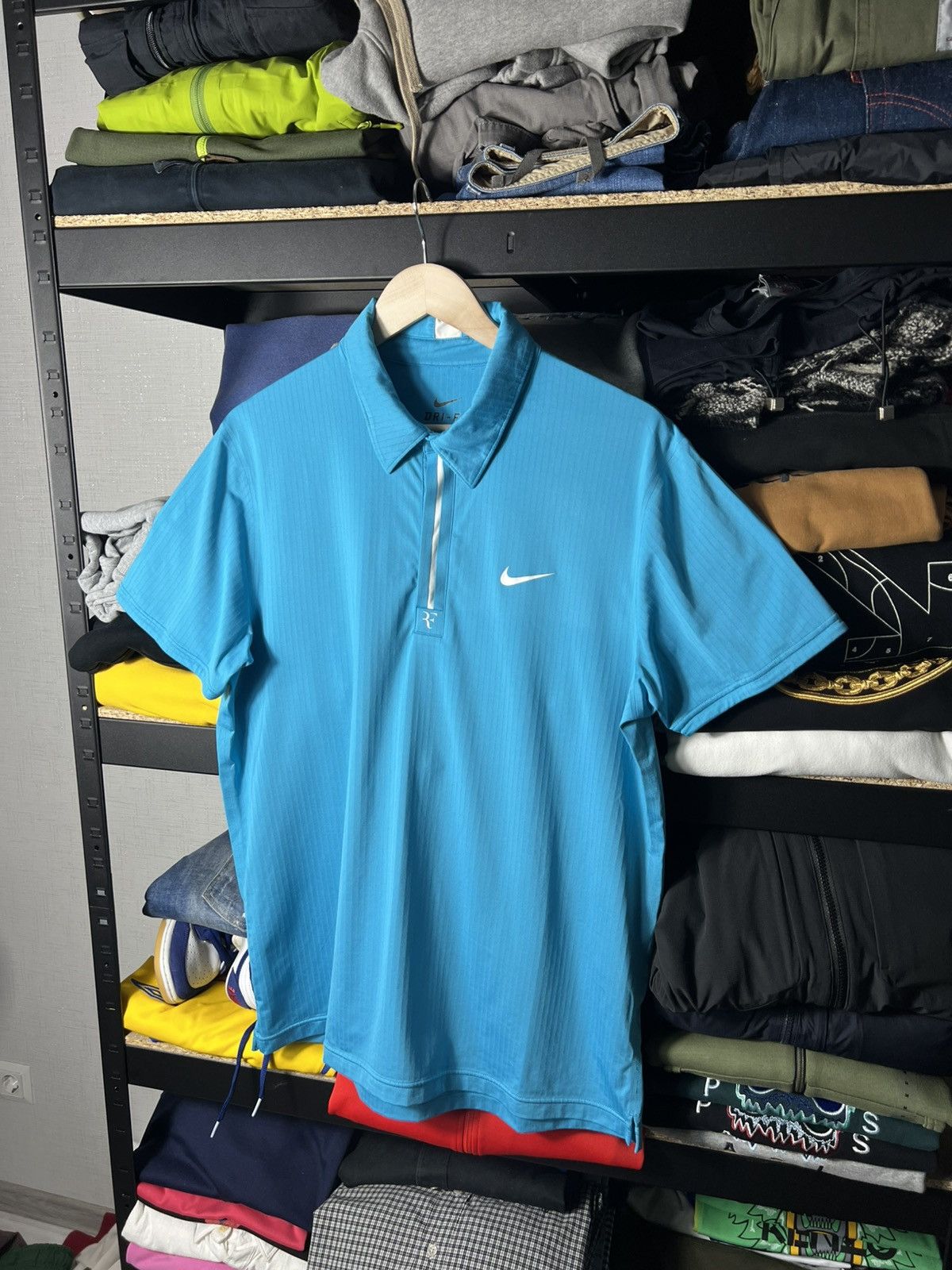 Nike 🎾 Nike Roger Federer DryFit Polo Shirts Australian Open 2010 Size US L / EU 52-54 / 3 - 1 Thumbnail