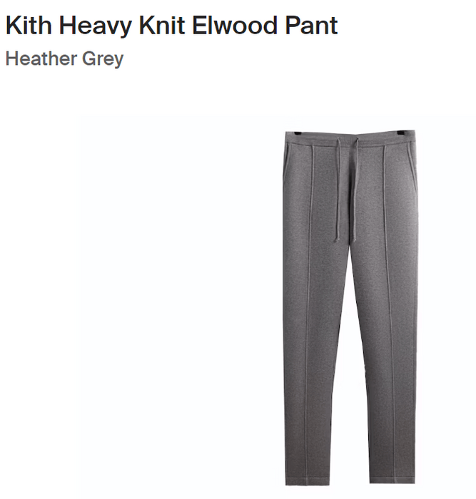 Kith Kith Heavy Knit Elwood Pant | Grailed