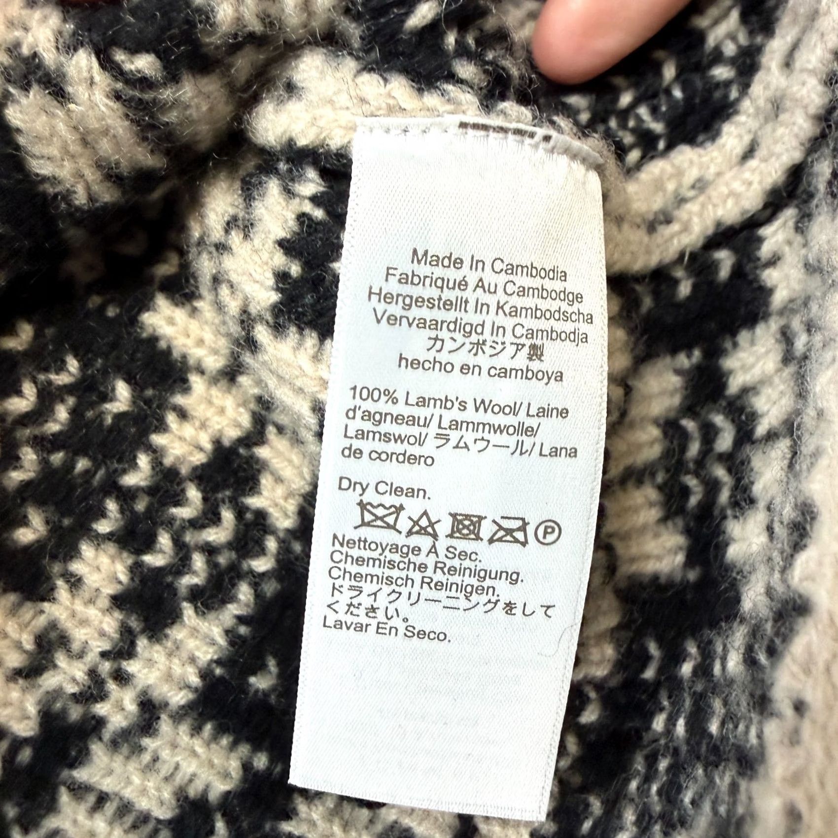 J.Crew J Crew Sweater Men Large Roll Neck Beige Black Fair Isle Snowflake Lambswool NEW Size US L / EU 52-54 / 3 - 7 Thumbnail