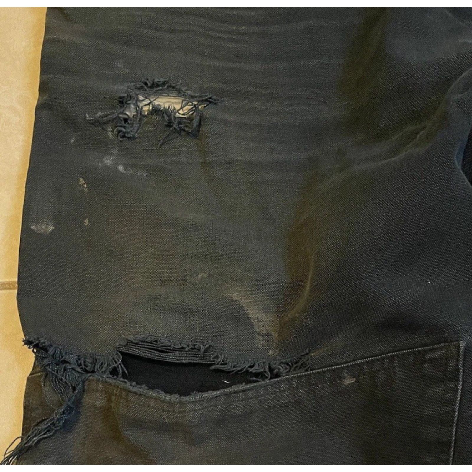 Carhartt Vtg Carhartt Thrashed Faded Distress Overall 54 Grunge Trucker Biker 80s 90s USA Size US 38 / EU 54 - 6 Thumbnail
