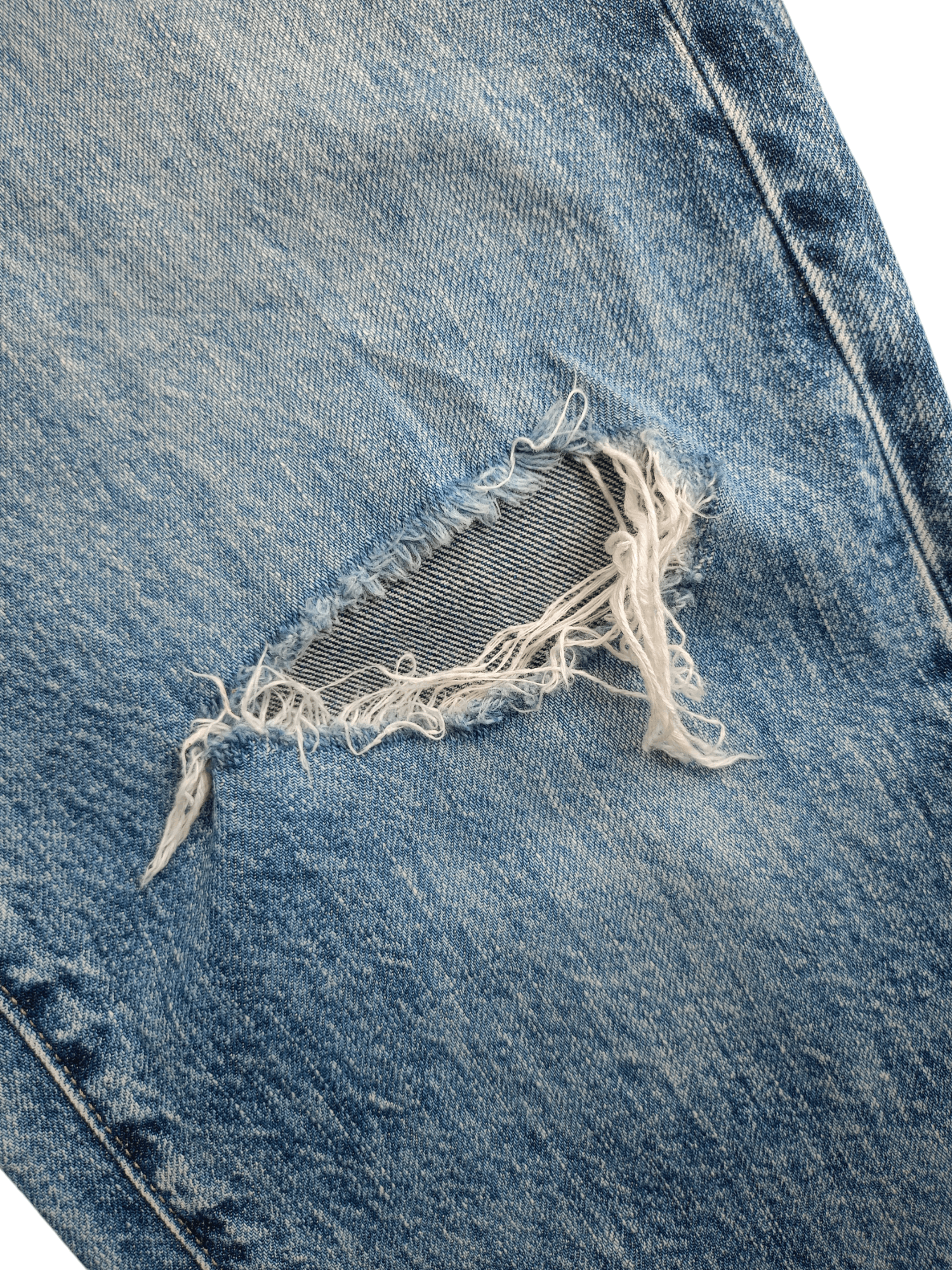 Uniqlo × Vintage UNIQLO Cropped Relaxed Tapered Distressed Denim Size 26" / US 2 / IT 38 - 9 Thumbnail