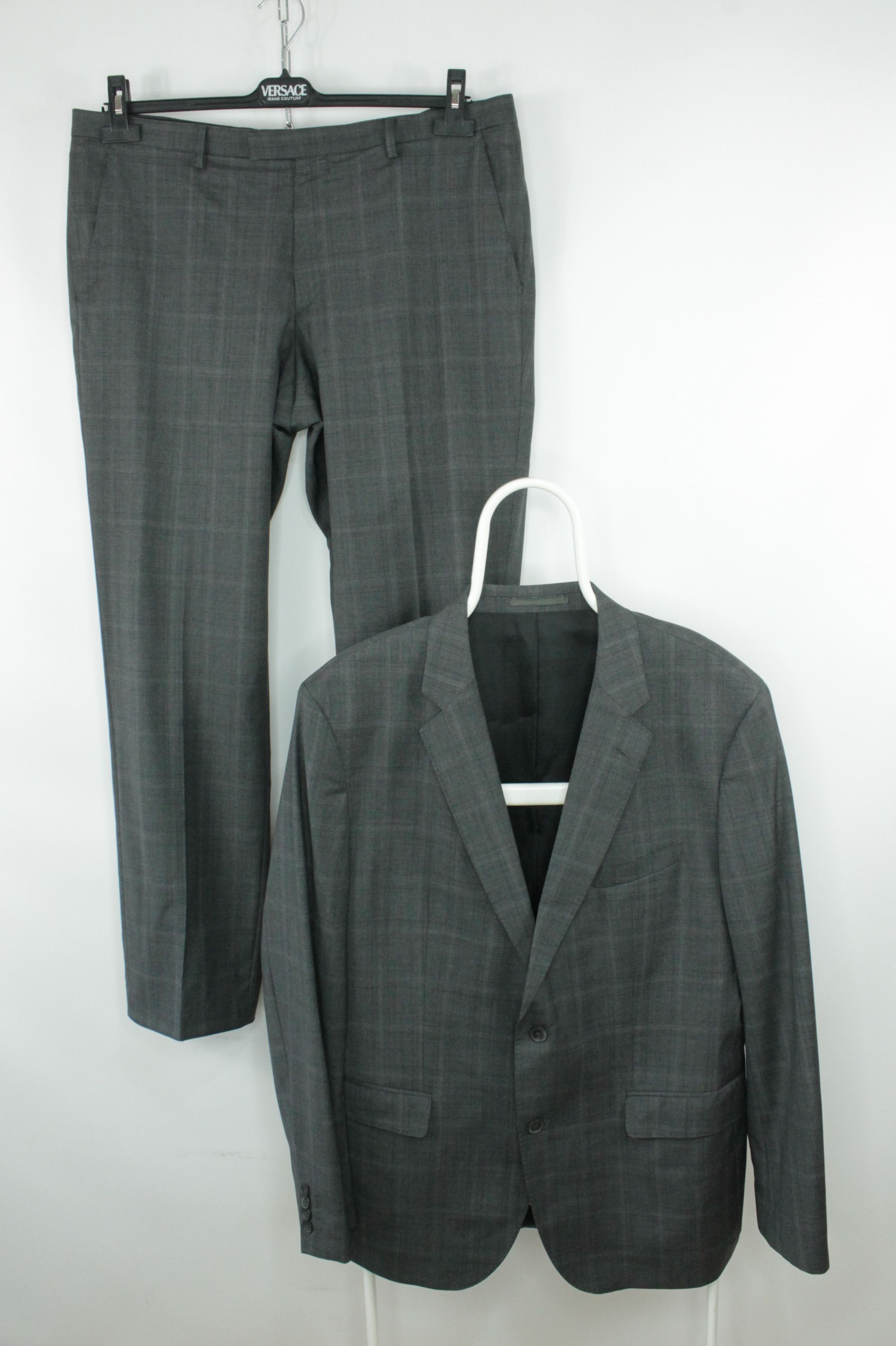 Hugo Boss Hugo Boss Johnstons1/Lenon Reda Wool Checkered Suit Size 44R - 1 Thumbnail