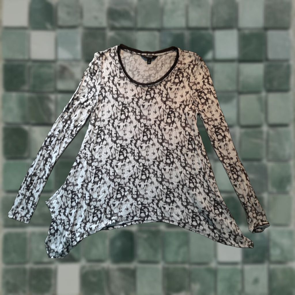 Vintage VINTAGE Simply Vera-Vera Wang Womens Top S Long Sleeve Black and white shirt Size S / US 4 / IT 40 - 1 Thumbnail