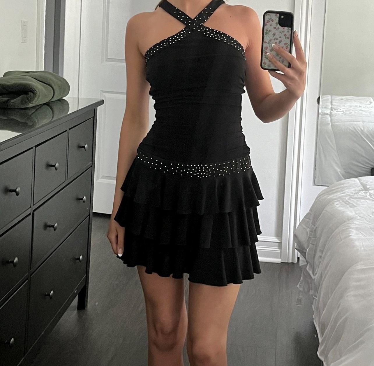 Vintage VINTAGE Y2K RUFFLED MINI DRESS Size S / US 4 / IT 40 - 8 Thumbnail