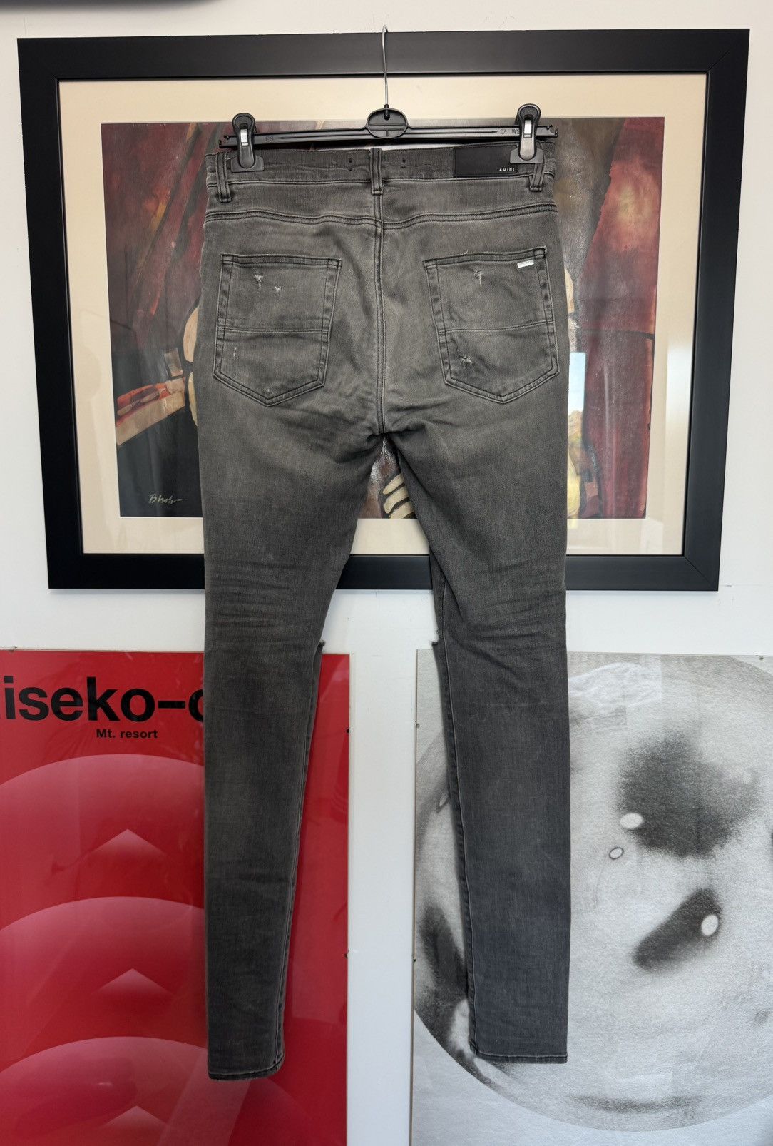 Amiri Amiri Mx1 Skinny Jeans Gray Denim Pant Distressed Designer Size US 31 - 3 Thumbnail