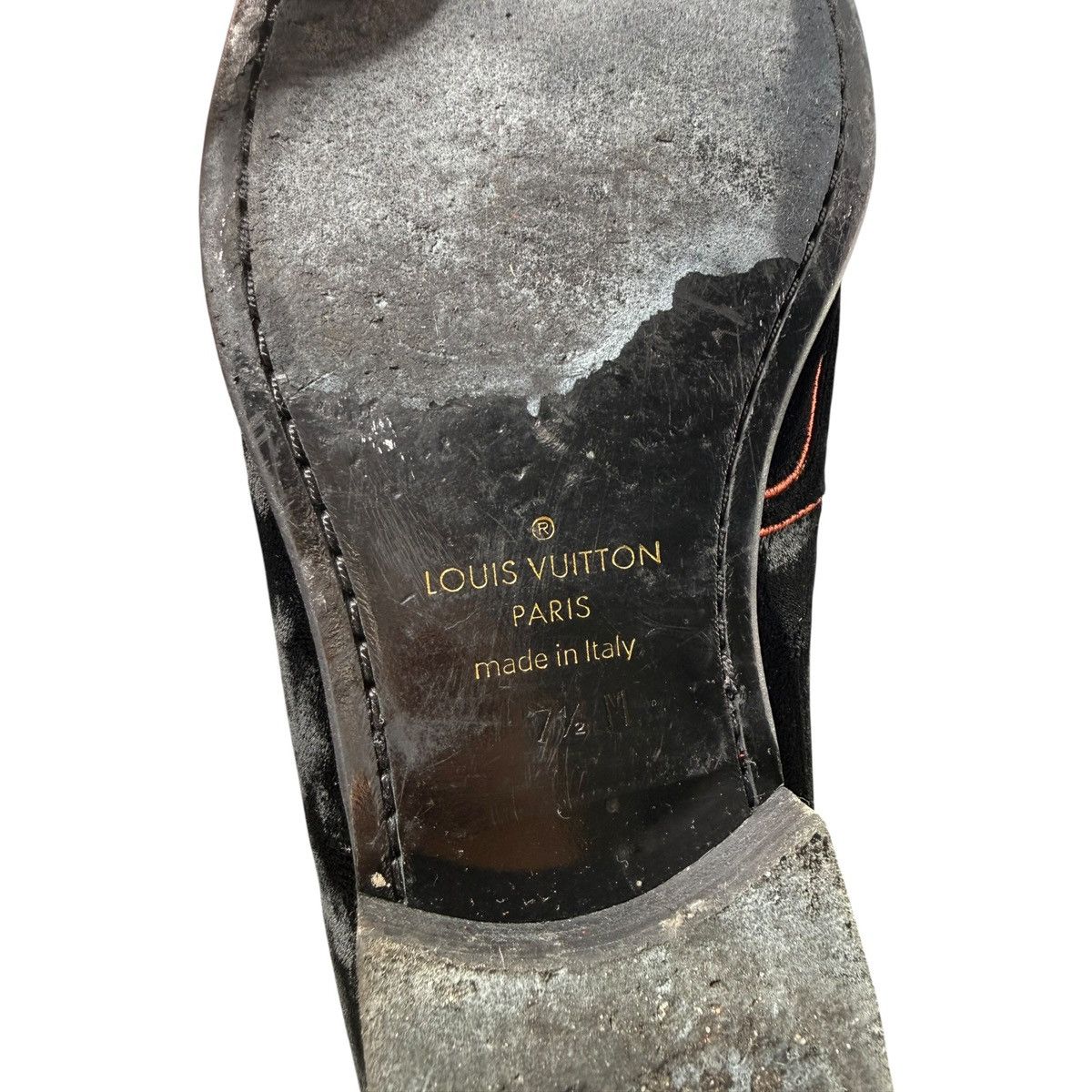 Louis Vuitton Louis Vuitton Velvet Monogram Loafers Black LV 7.5 US 8.5 Size US 8.5 / EU 41-42 - 7 Thumbnail