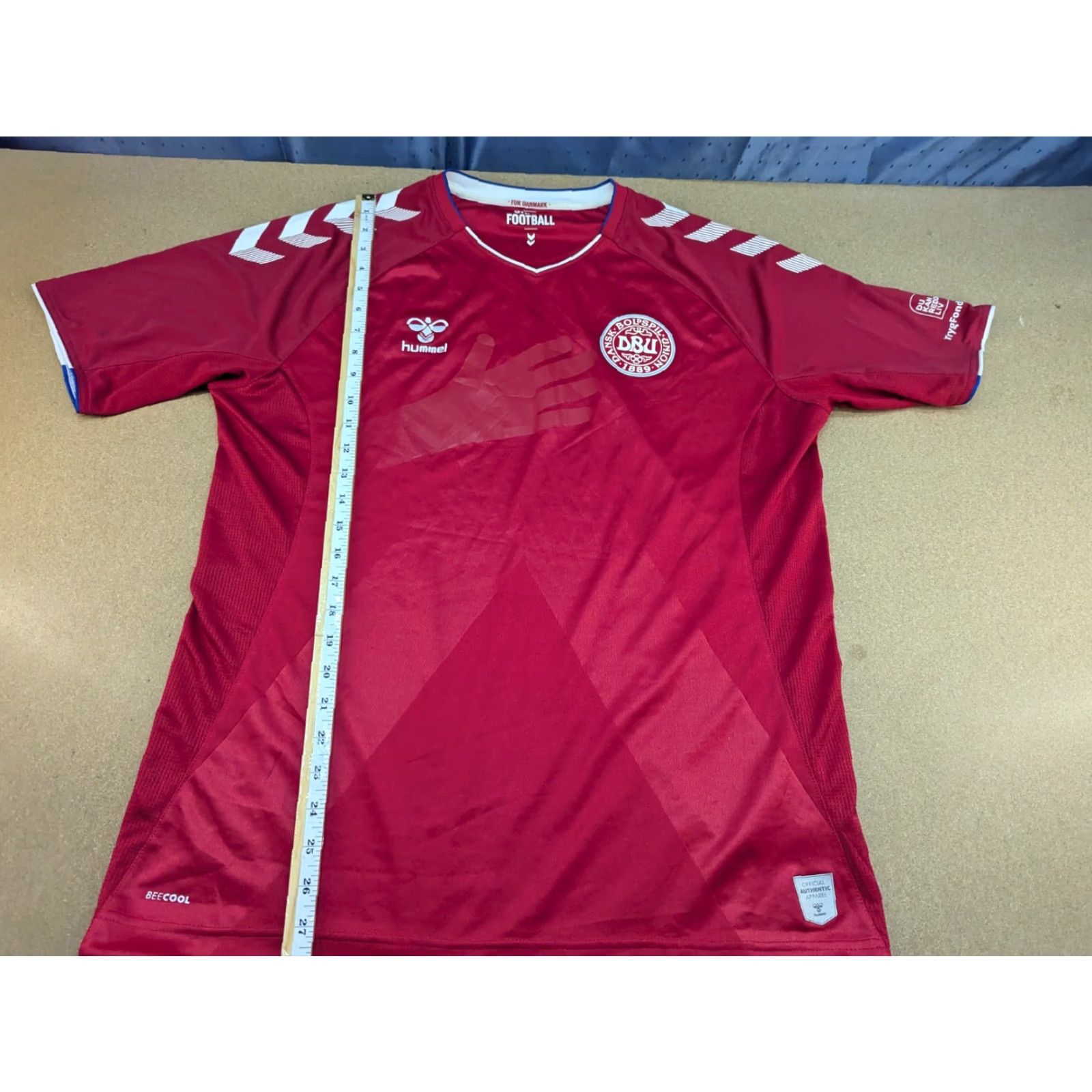 Hummel Hummel Denmark 2018-2019 Football Jersey Home Size XL Adult Red Shirt T-Shirt Sports Quick Dry Mens Size US XL / EU 56 / 4 - 6 Thumbnail