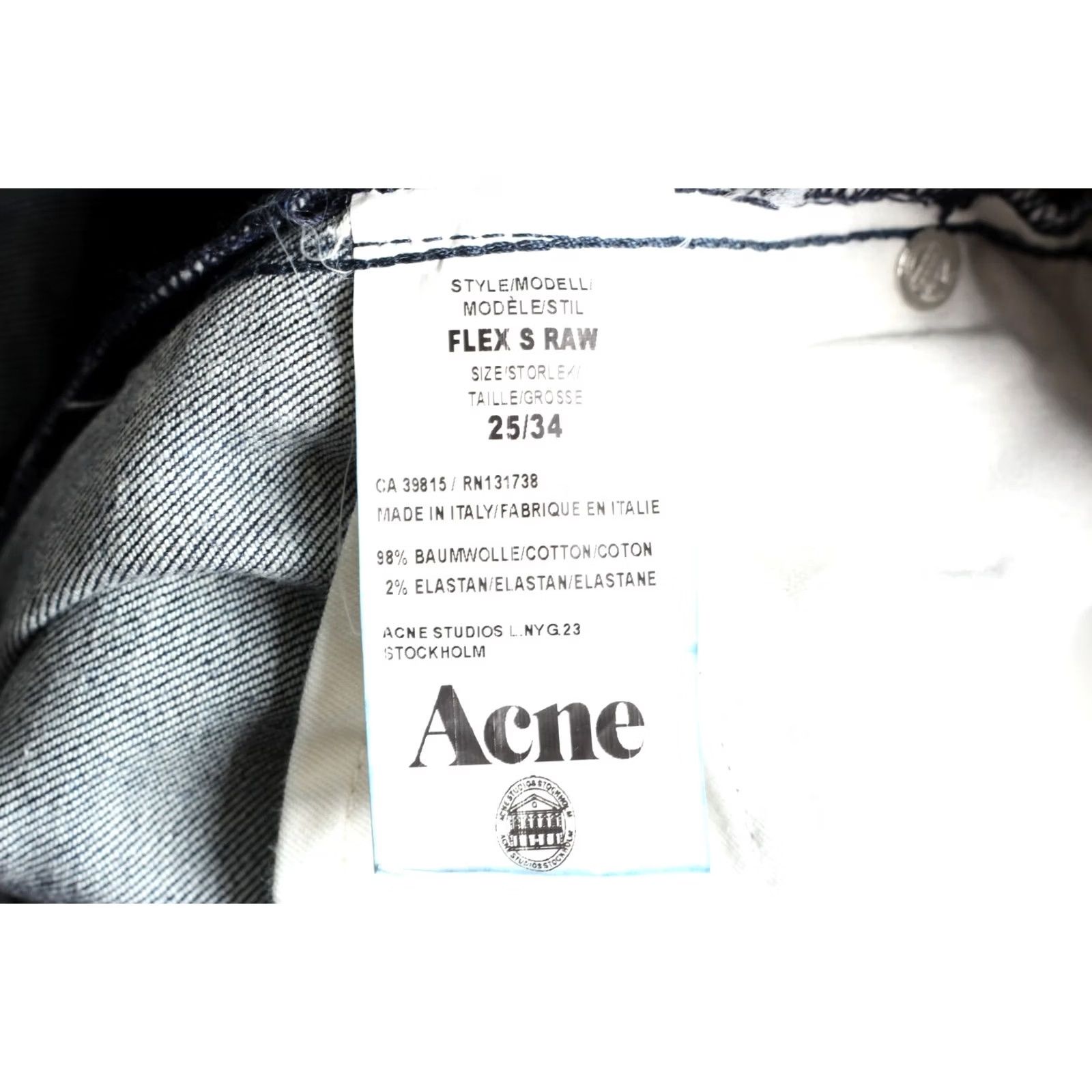 Acne Studios ACNE STUDIOS FLEX S RAW Jeans Women Size W25 L34 Slim Skinny Fit DZ5052 Blue Denim 5-Pocket Stretch Shoes? Size 42" / US 20 - 6 Thumbnail