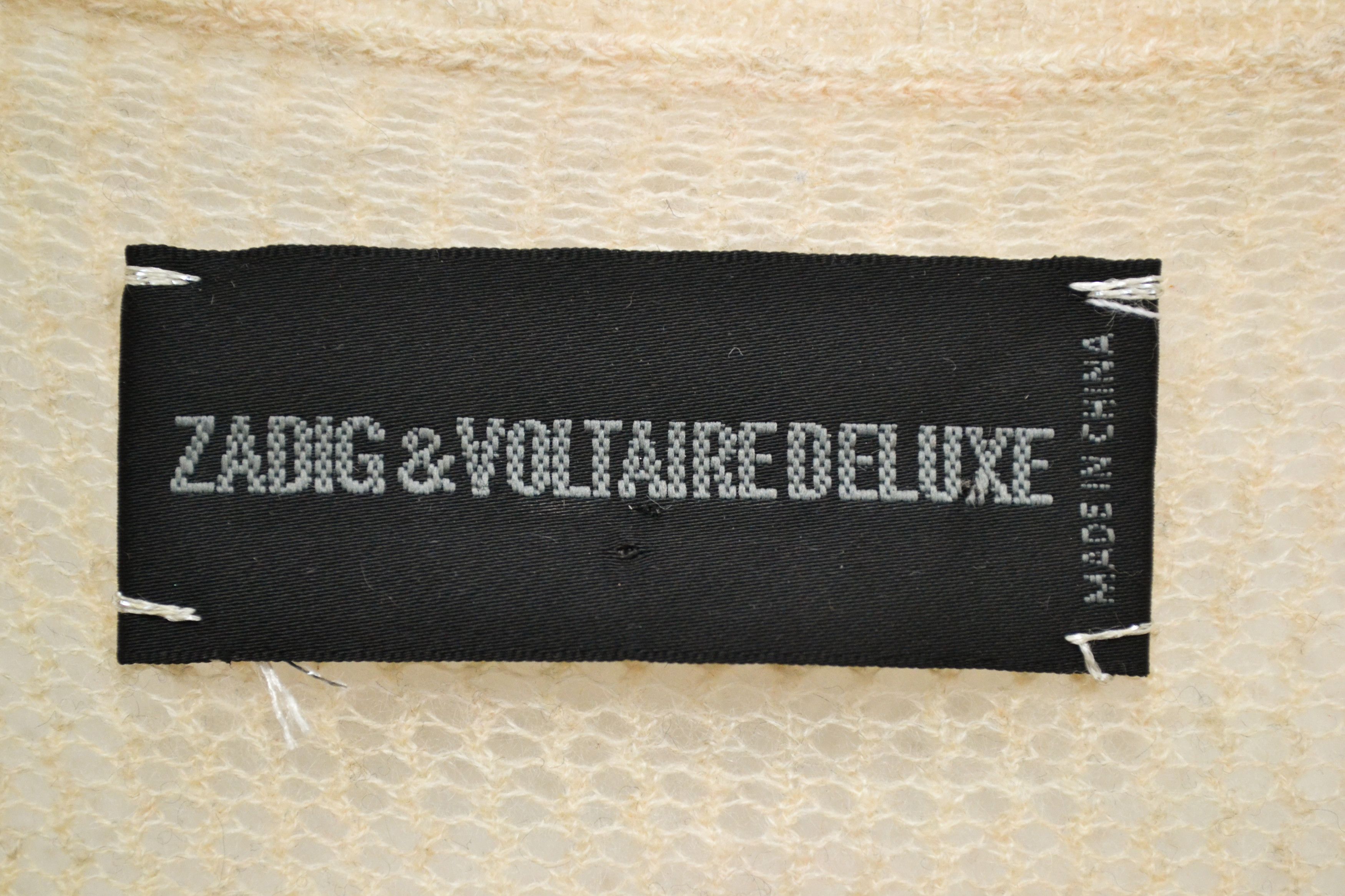 Zadig & Voltaire Zadig & Voltaire Skull Printed Wool Beige Women’s Sweater Size M / US 6-8 / IT 42-44 - 6 Thumbnail
