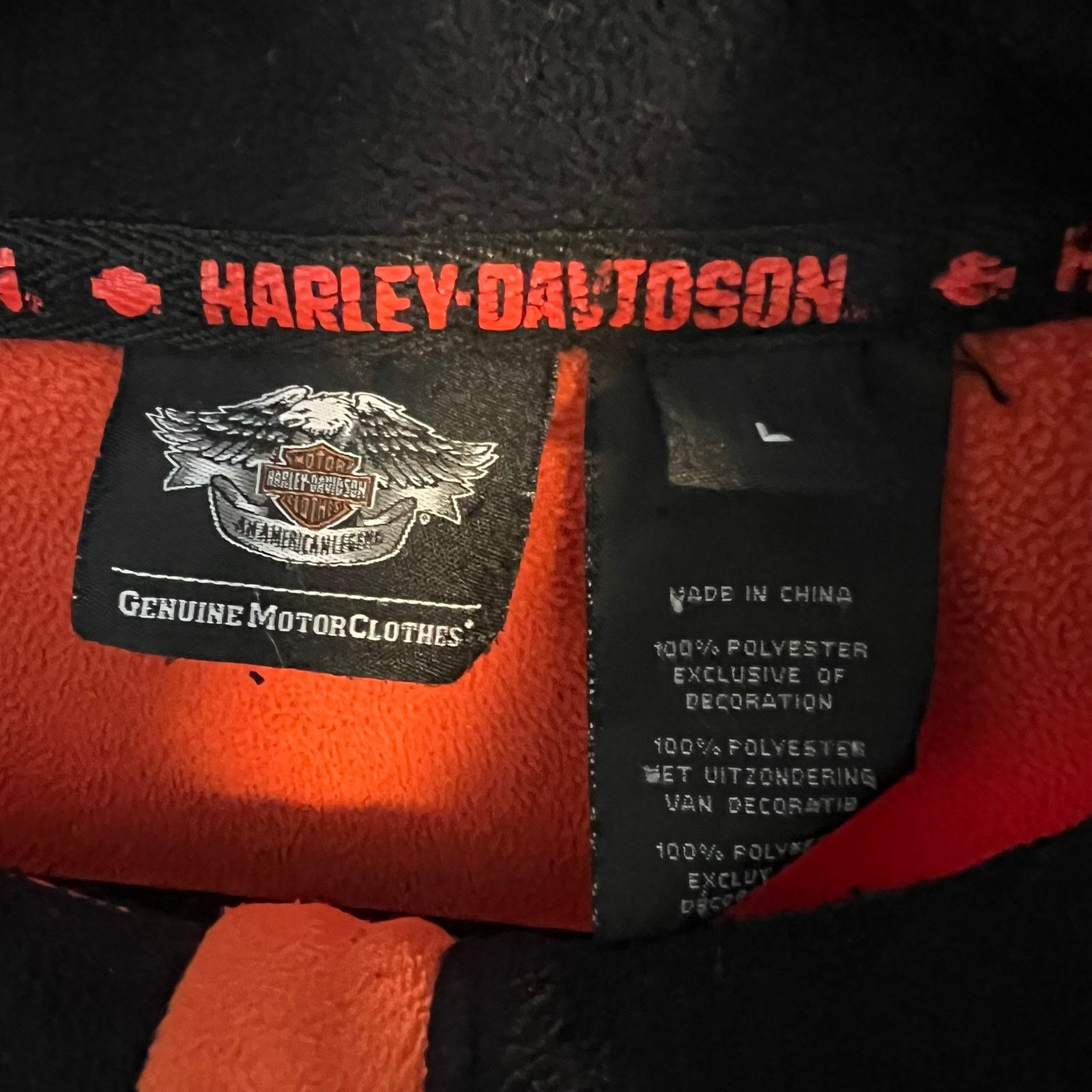 Harley Davidson Vintage Harley Davidson Fleece Quarter Zip Pull Over Mens L Size US L / EU 52-54 / 3 - 4 Thumbnail