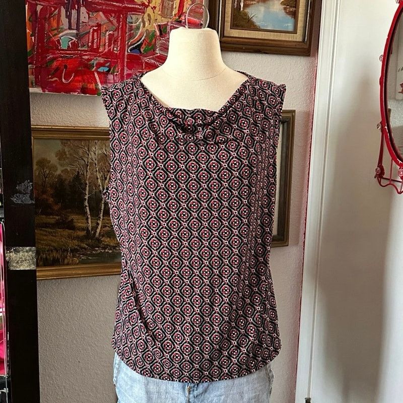 George george red black circle print tank top Size XL / US 12-14 / IT 48-50 - 1 Thumbnail