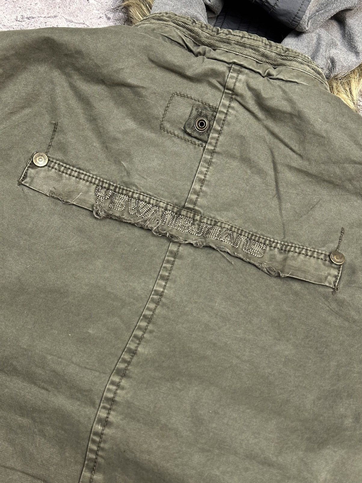 If Six Was Nine Vintage Army Military Fur Hood Jacket Y2K Utility Cropped Size US M / EU 48-50 / 2 - 15 Thumbnail