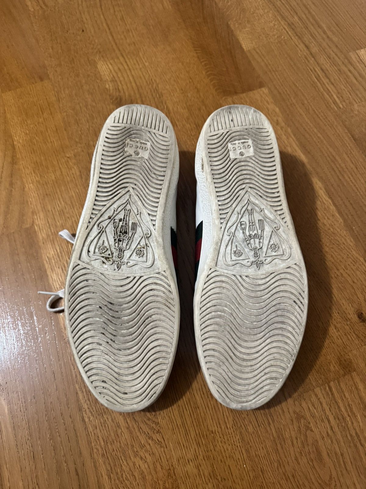 Gucci Gucci Ace Embroidered Snake Leather Sneakers Size US 8.5 / EU 41-42 - 7 Thumbnail