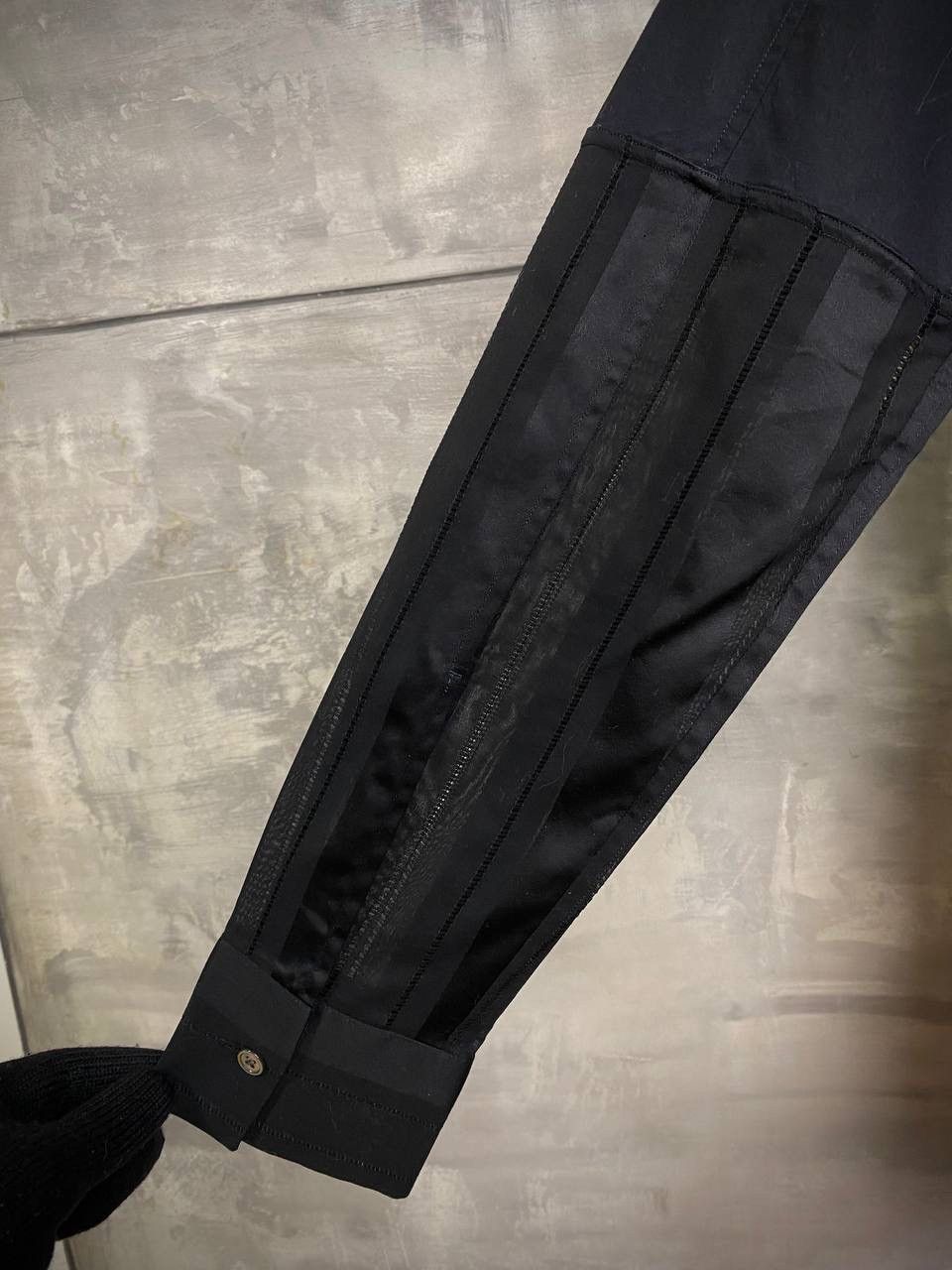 Ann Demeulemeester Black shirt with transparent sleeves M Size 48R - 4 Thumbnail