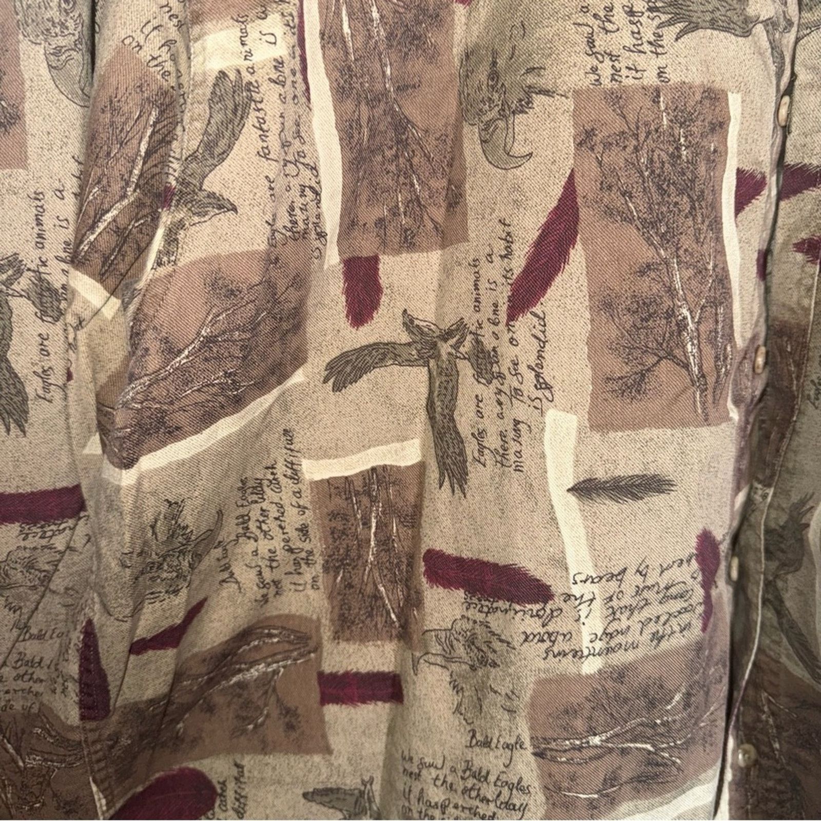 Woolrich Woolen Mills WOOLRICH eagle print gorpcore cotton button up shirt XL Size US XL / EU 56 / 4 - 6 Thumbnail