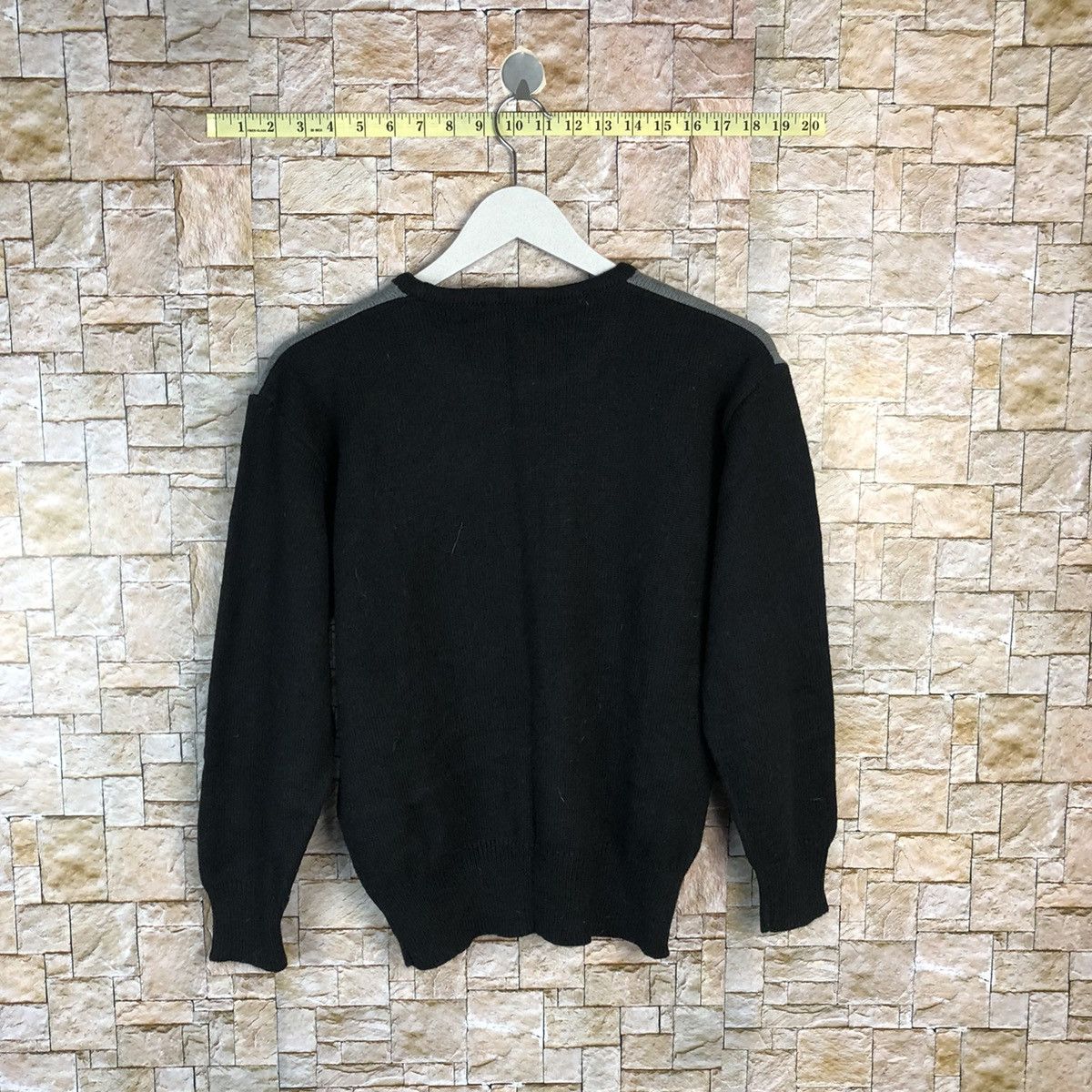 Homespun Knitwear × Japanese Brand Bell House Black art design Knitwear sweatshirt #A855 Size M / US 6-8 / IT 42-44 - 12 Thumbnail