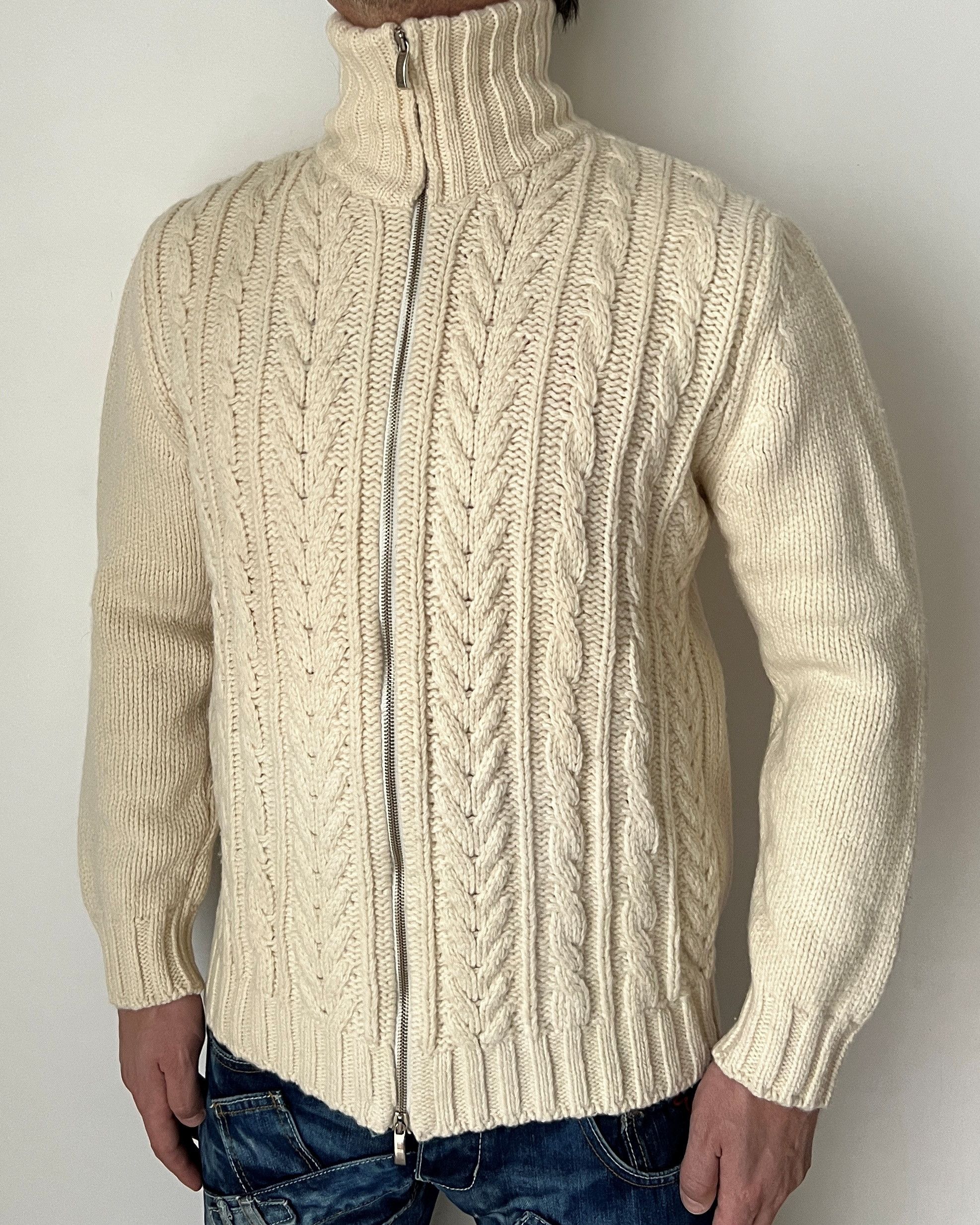 Pal Zileri VINTAGE PAL ZILERI BABY MERINO CHUNKY KNIT CARDIGAN SWEATER Size US M / EU 48-50 / 2 - 2 Thumbnail