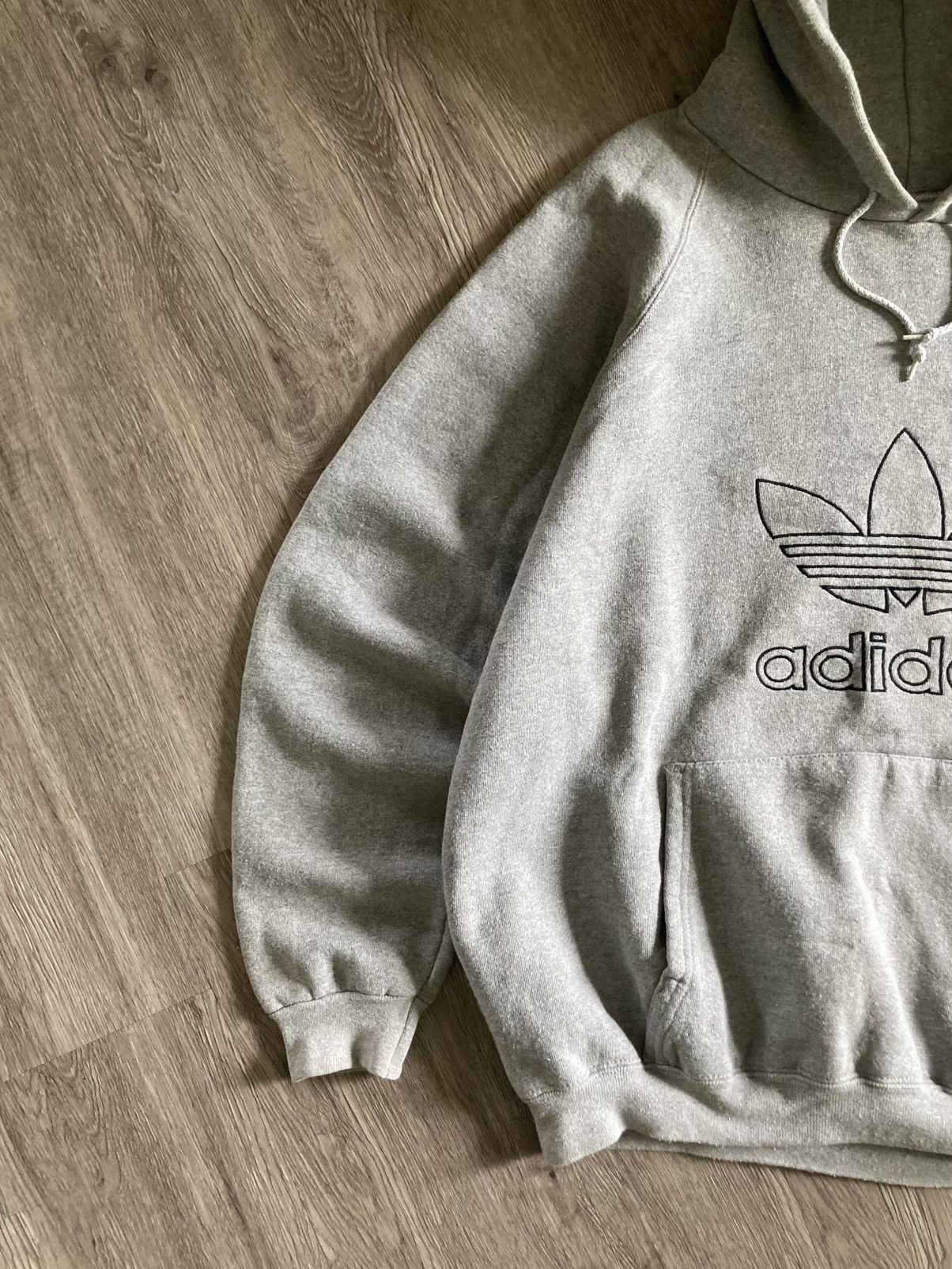 Adidas 1990s Adidas Trefoil Heavyweight Baggy Pullover Hoodie Size US L / EU 52-54 / 3 - 2 Thumbnail