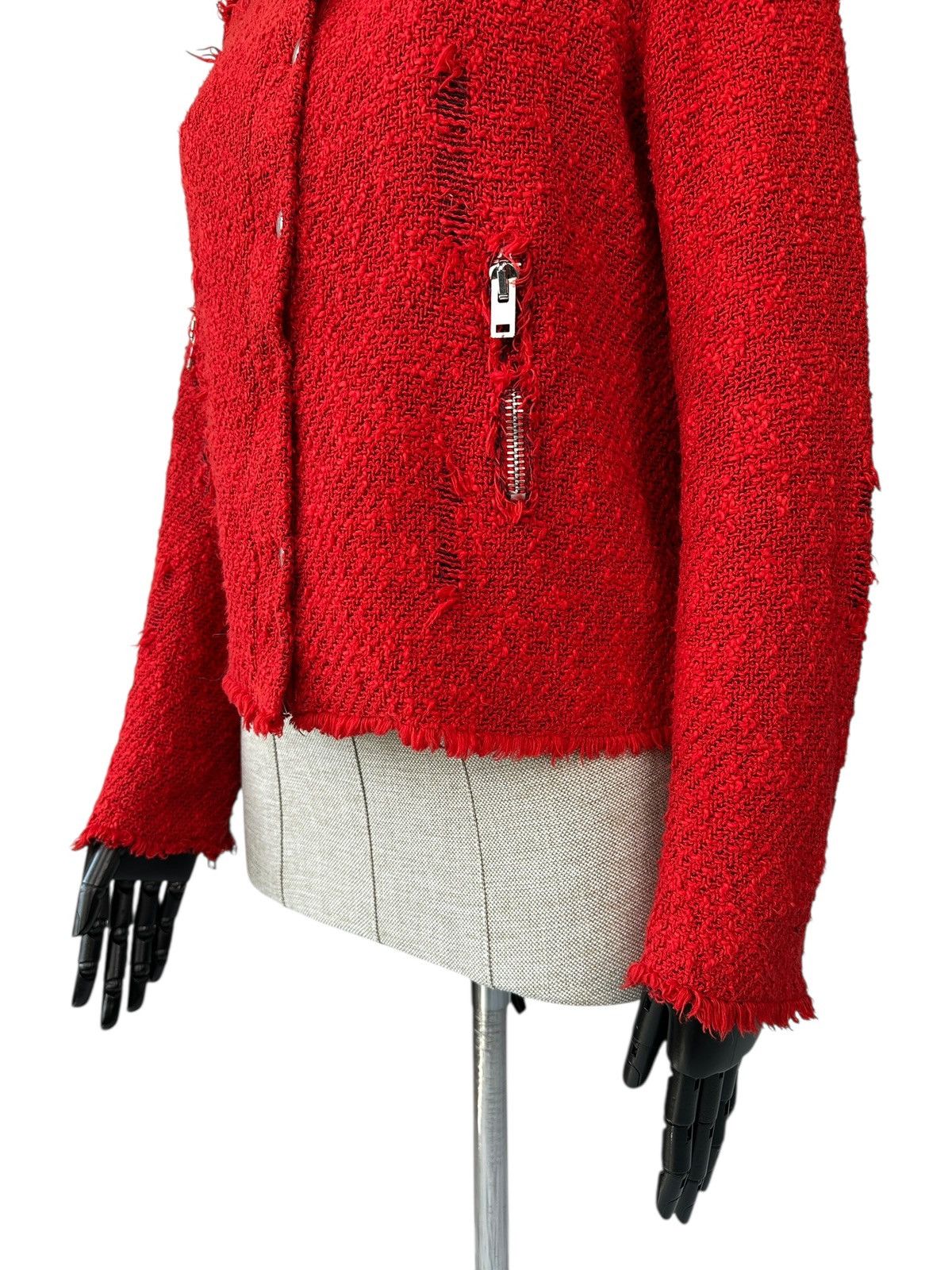 Iro IRO Agnette Tweed Jacket Red size 3 Size XS / US 0-2 / IT 36-38 - 5 Thumbnail