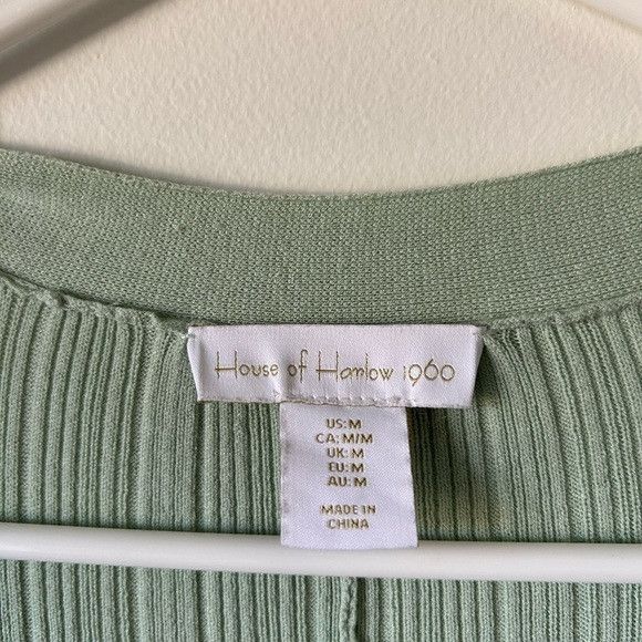 House of Harlow House of Harlow 1960 Mint Green Long Ribbed Tie Up Cardigan Size M / US 6-8 / IT 42-44 - 5 Thumbnail