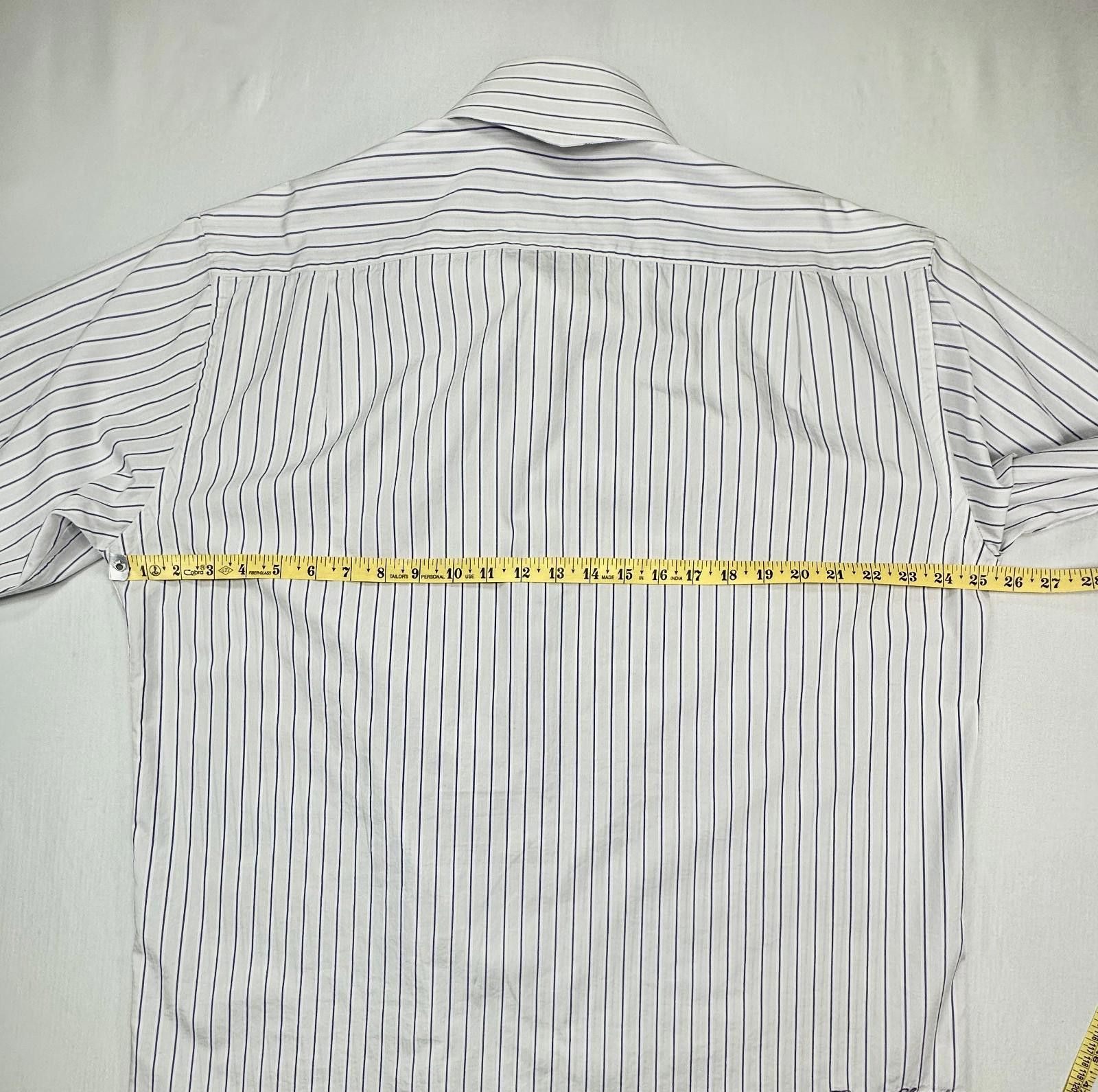 English Laundry English Laundry Embroidered Purple Striped Shirt White 2XL Size US XXL / EU 58 / 5 - 10 Thumbnail