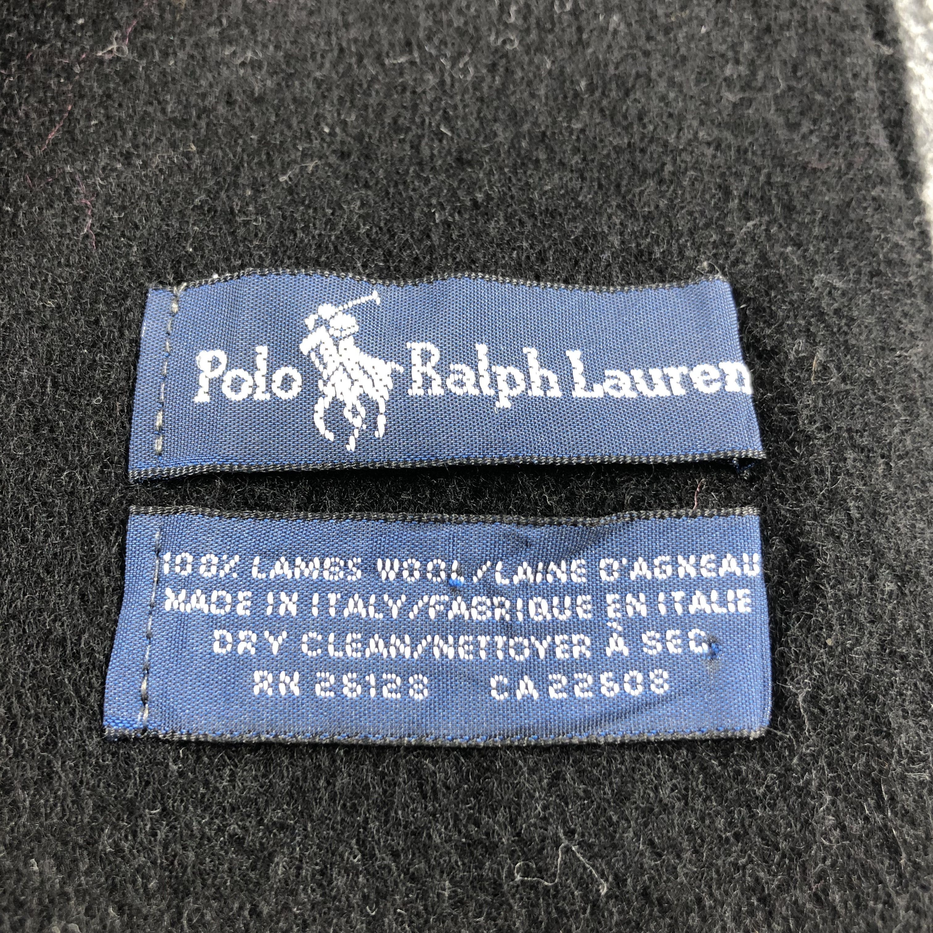 Polo Ralph Lauren Polo Ralph Lauren Black Wool Scarf Muffler V940 Size ONE SIZE - 5 Thumbnail
