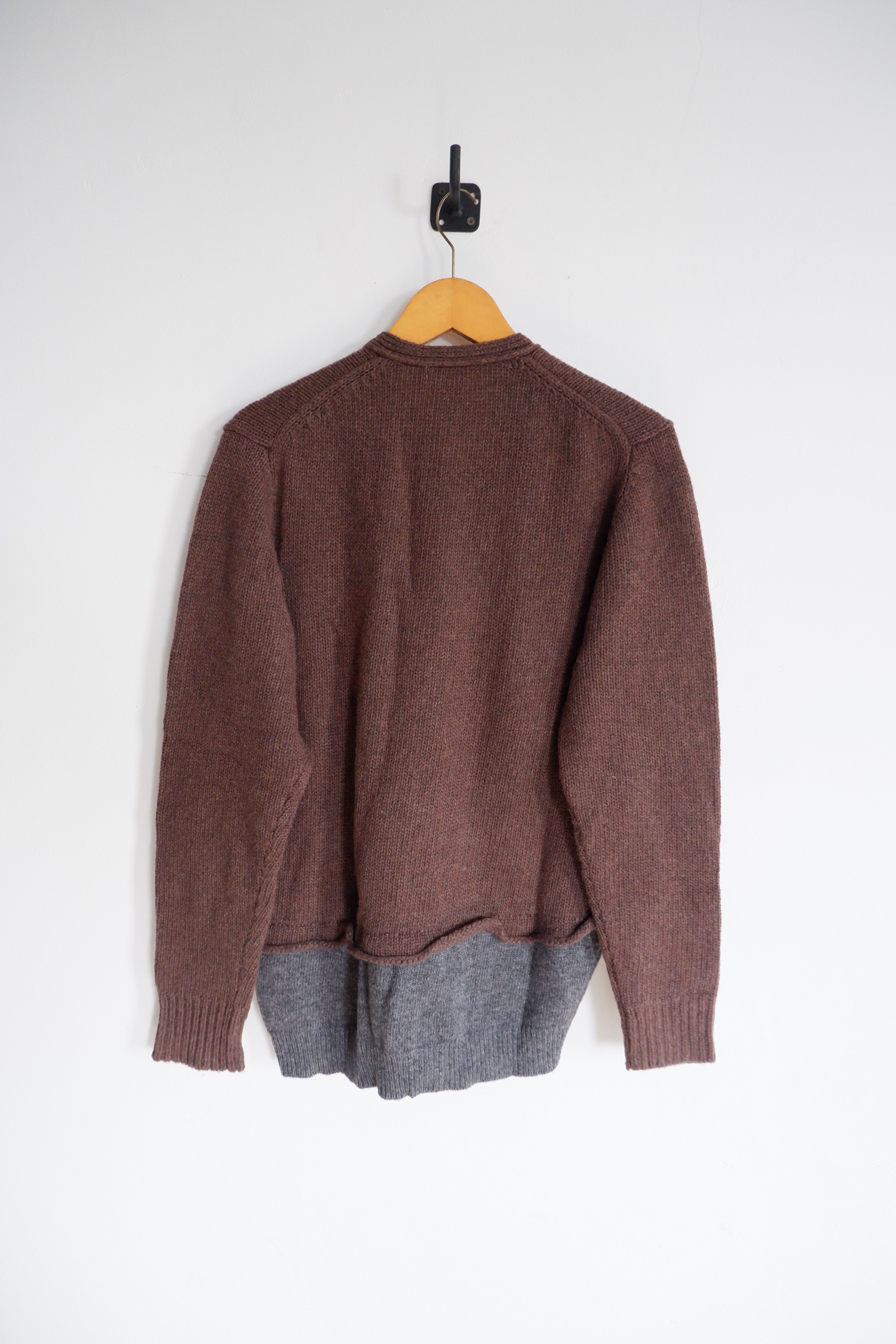 Engineered Garments A.Blue Garments Reconstructed Patchwork Cardigan Knitwear Size US L / EU 52-54 / 3 - 2 Thumbnail