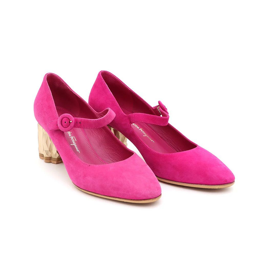 Salvatore Ferragamo o1y0426 Pumps in Fuchsia Size US 9 / IT 39 - 3 Thumbnail