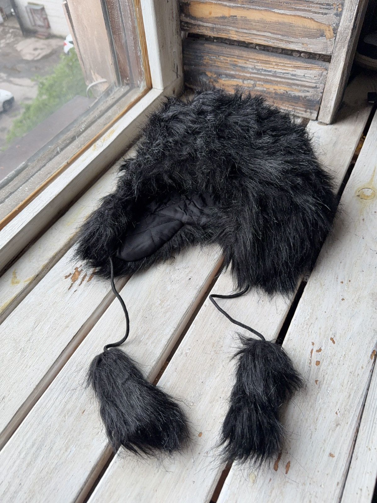 Japanese Brand Y2K Vintage Avant Garde Hat Ushanka Fur Streetwear Style Alt Size ONE SIZE - 3 Thumbnail