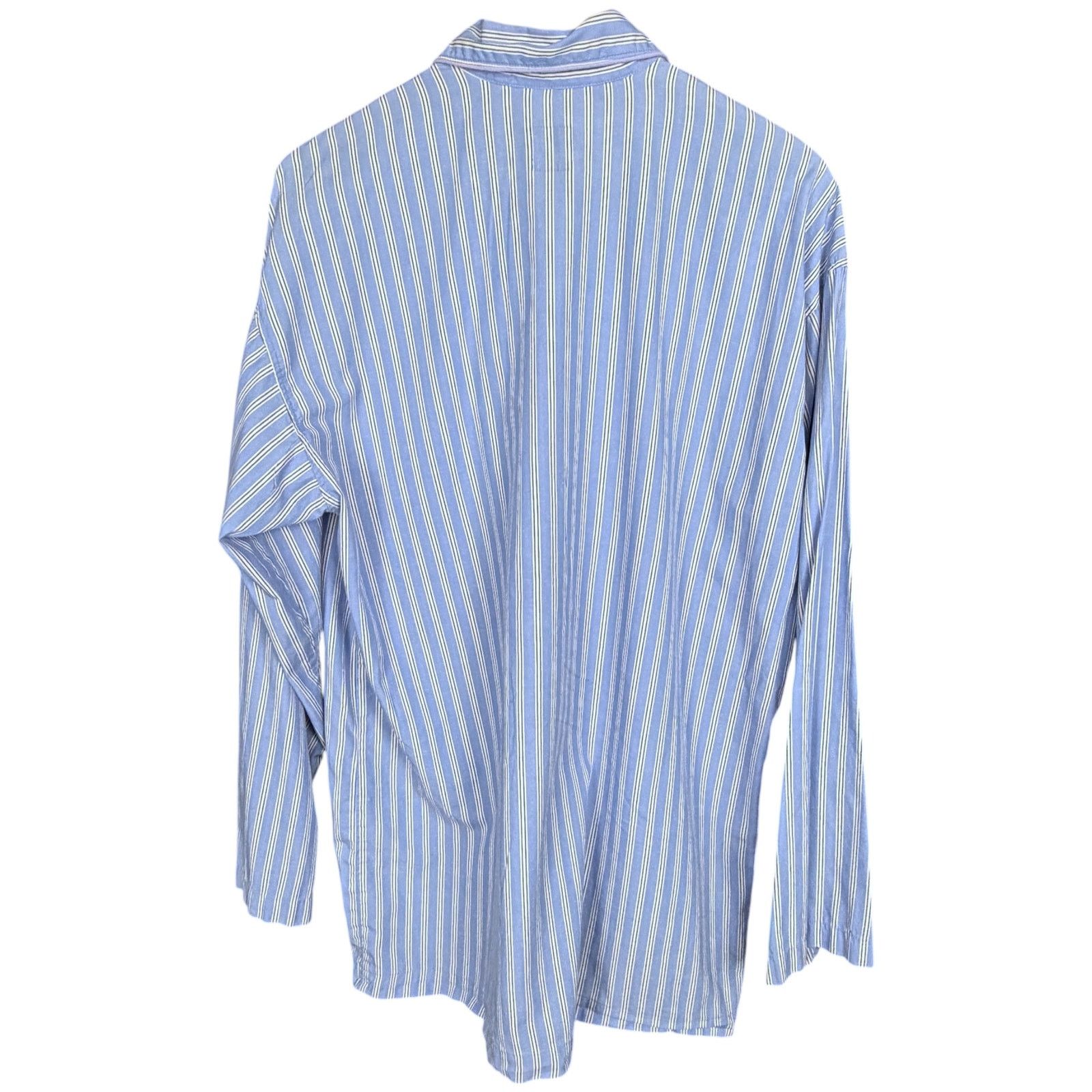 Polo Ralph Lauren Polo Ralph Lauren Mens S/M Blue White Striped Pajama Shirt Size ONE SIZE - 2 Thumbnail