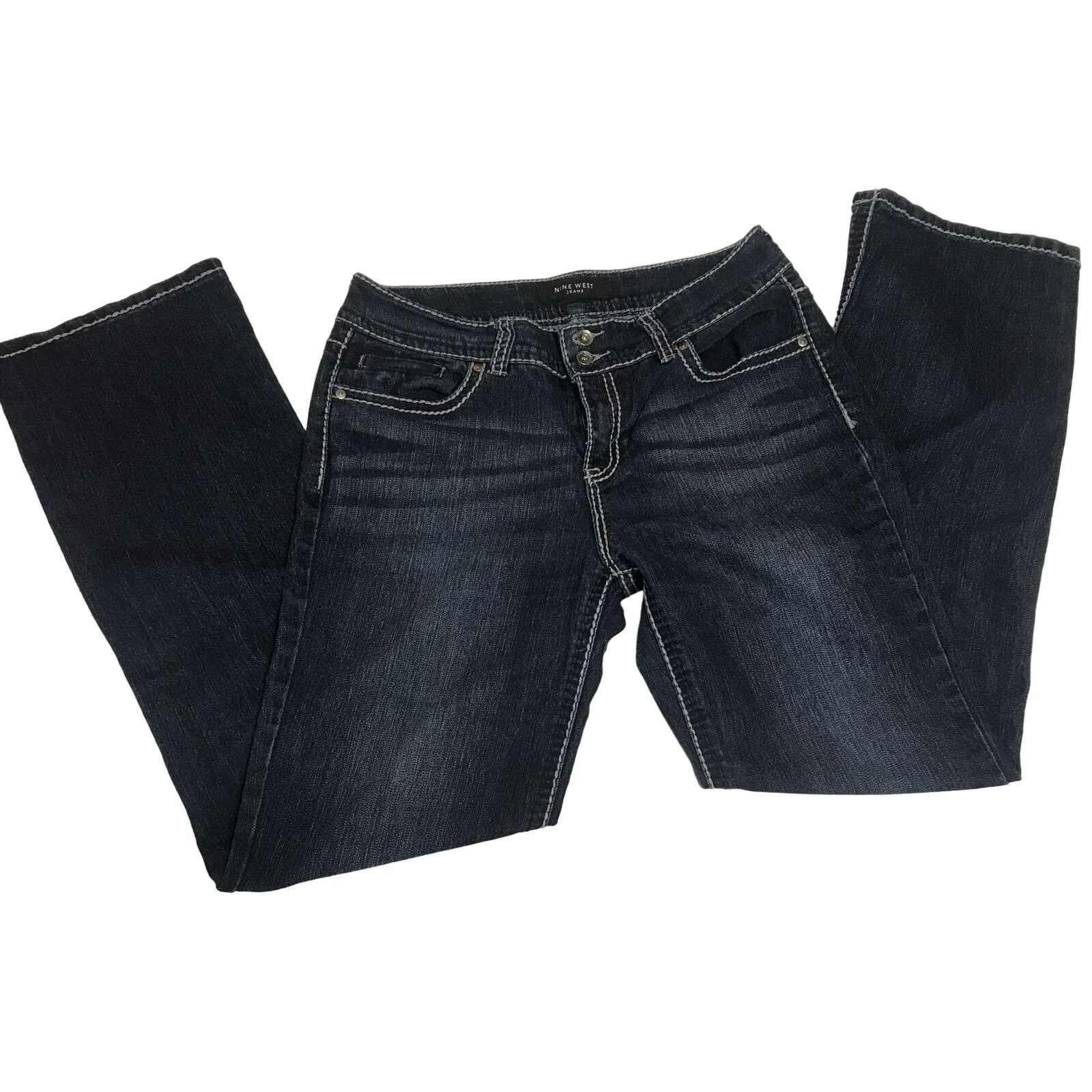 Nine West Annette Nine West Women's jeans Bling Flap Pocket Thick Stit Size 30" / US 8 / IT 44 - 3 Thumbnail