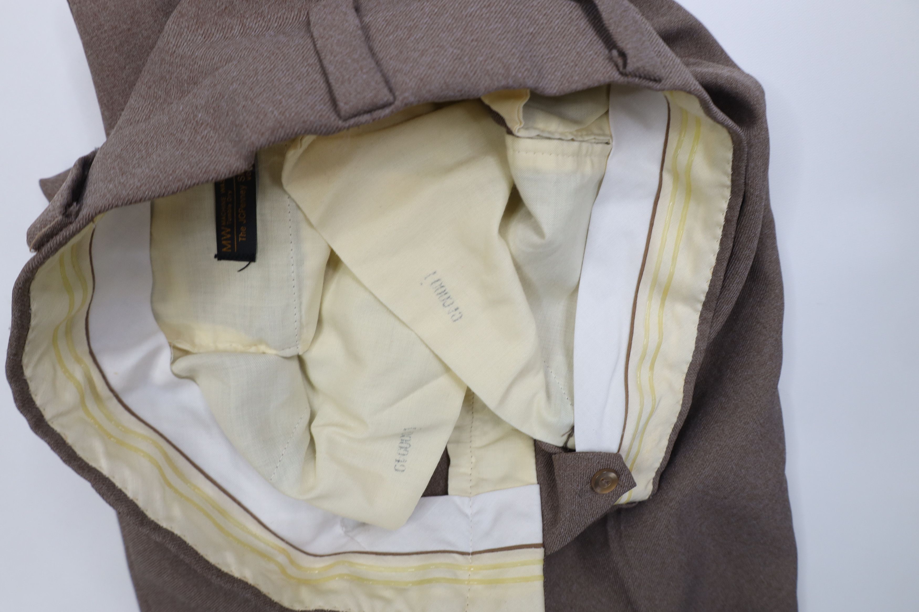 Vintage Vintage 70s Streetwear Wide Leg Chino Pants Light Brown USA Size US 32 / EU 48 - 7 Thumbnail