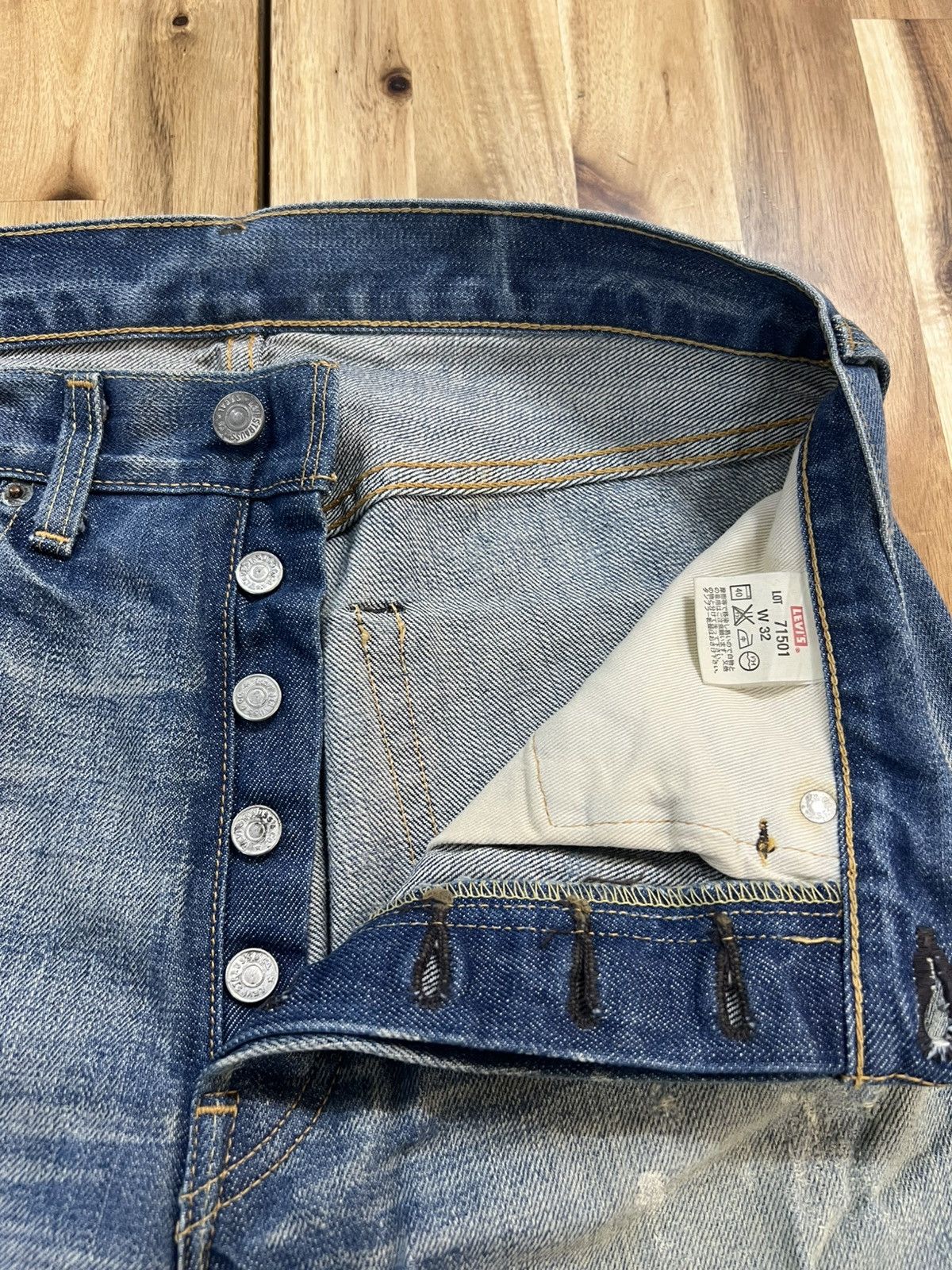 Levi's Vintage Levis 501 Big E Distressed Denim Jeans Size US 30 / EU 46 - 6 Thumbnail