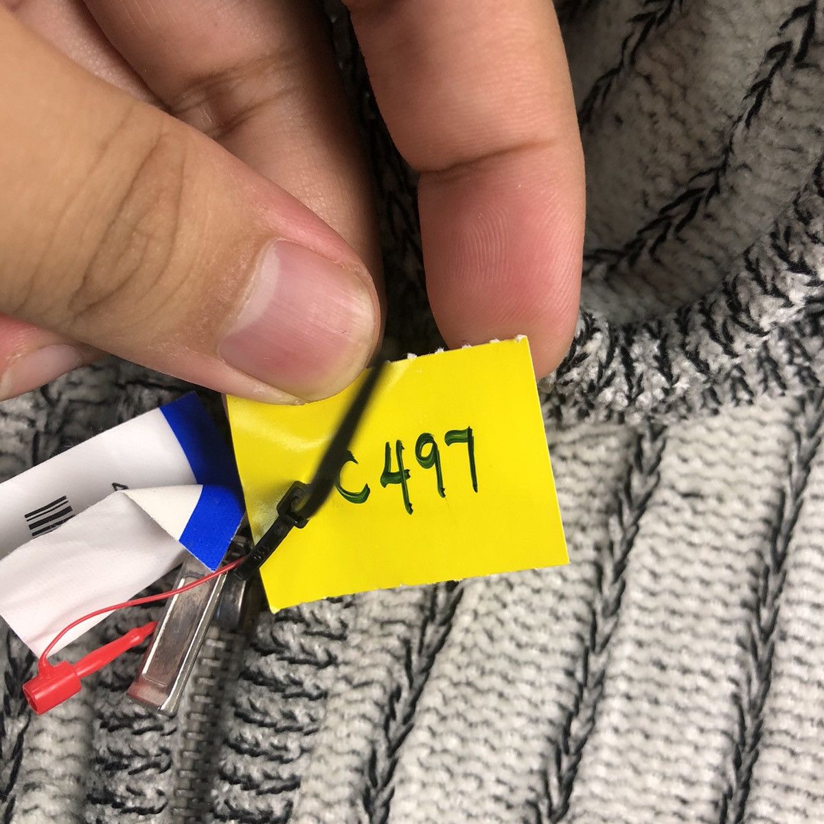 Homespun Knitwear DL Foravi White stripe sweater Hoodie Knitwear #C497 Size US M / EU 48-50 / 2 - 9 Thumbnail