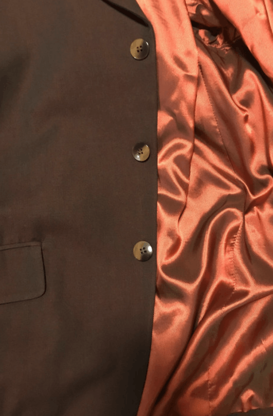 Jean Paul Gaultier Jacket Suit Blazer Coat Brown Formal EX0131 Size 42L - 4 Thumbnail