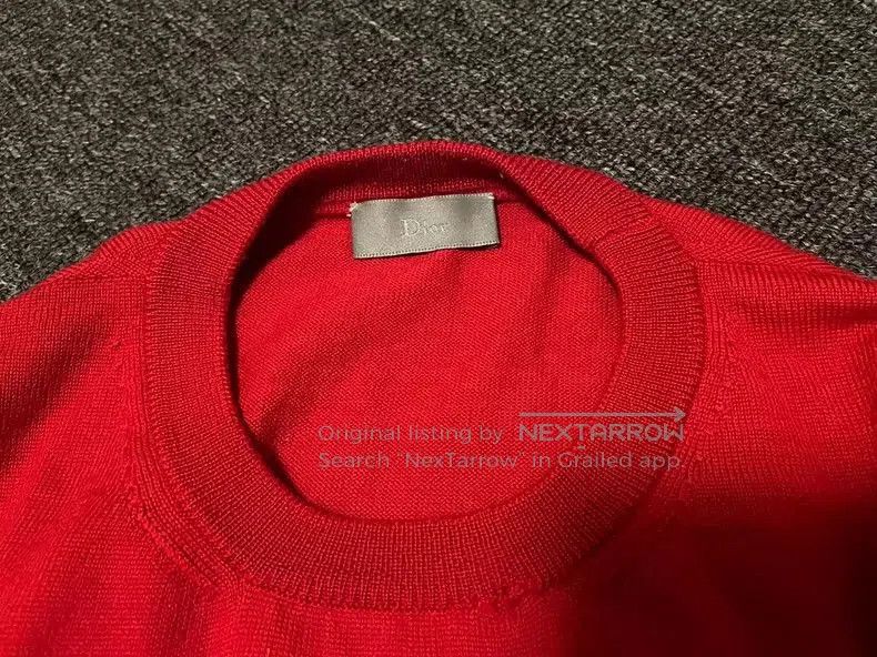 Dior Dior Red Wool Sweater with Bee Motif. Size US M / EU 48-50 / 2 - 3 Thumbnail