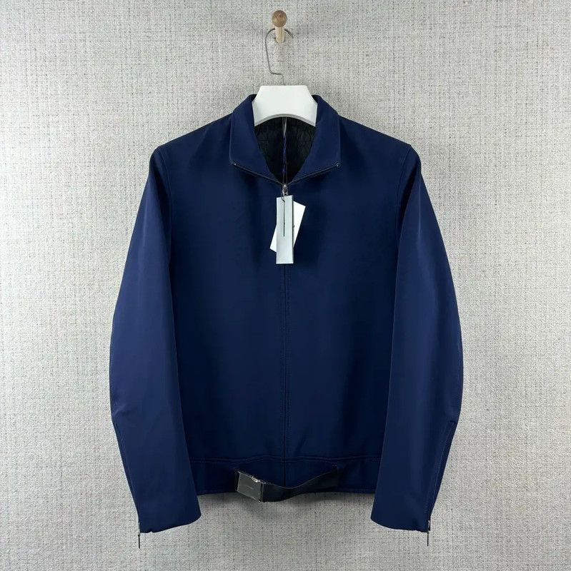 Dior Dior Men's Navy Wool Striped Jacket 0089 Size US S / EU 44-46 / 1 - 1 Thumbnail