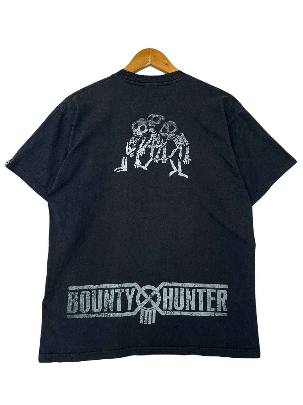 Vintage Vintage Bounty Hunter Skull Skeleton Black Tee Medium Size US M / EU 48-50 / 2 - 3 Thumbnail
