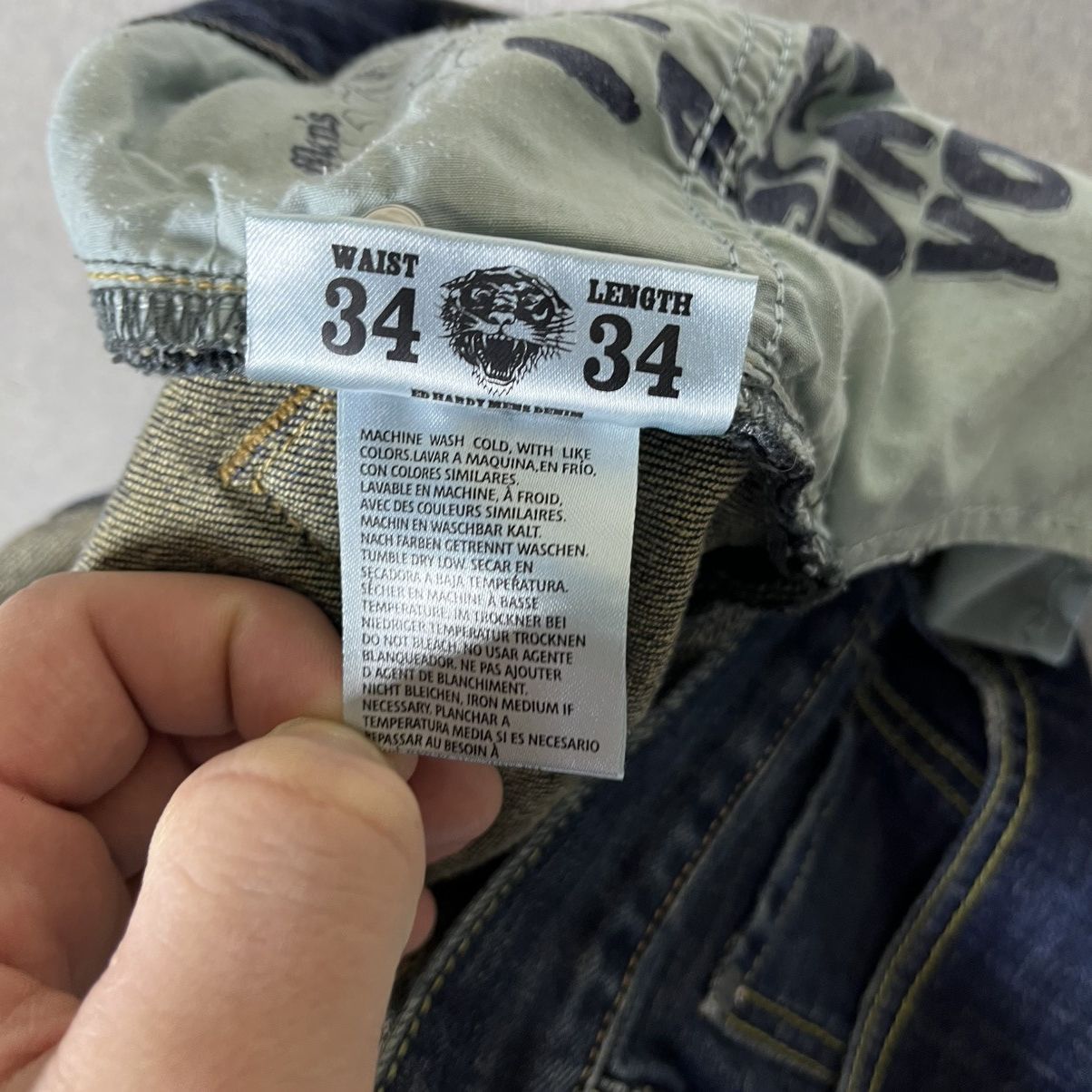 Ed Hardy Vintage Ed Hardy Jeans Baggy Japanese Y2K Size US 34 / EU 50 - 11 Thumbnail