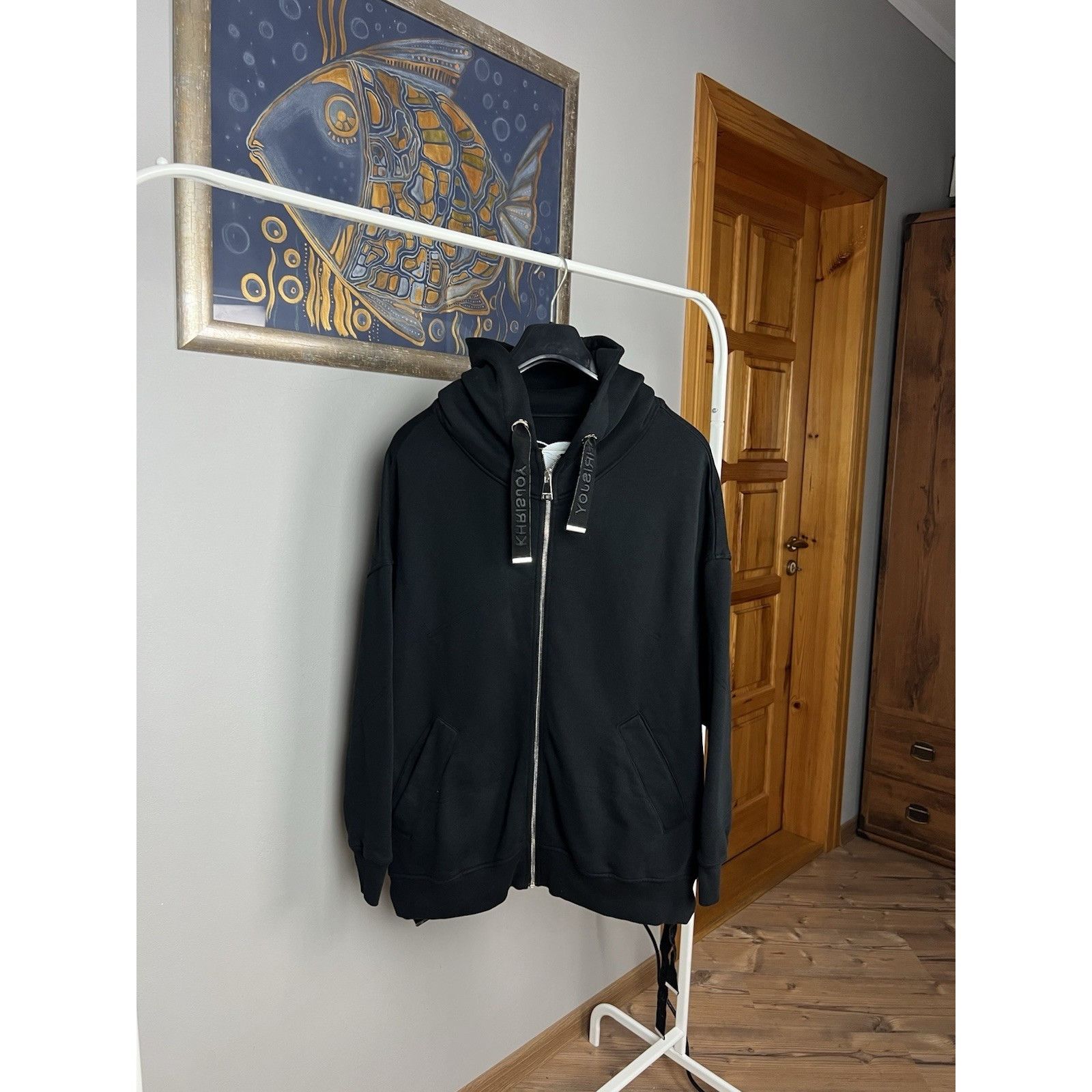 Khrisjoy KhrisJoy Women`s Black Oversized Zip Hoodie Sweater Size 00 Size XXS / US 00 / IT 34 - 3 Thumbnail