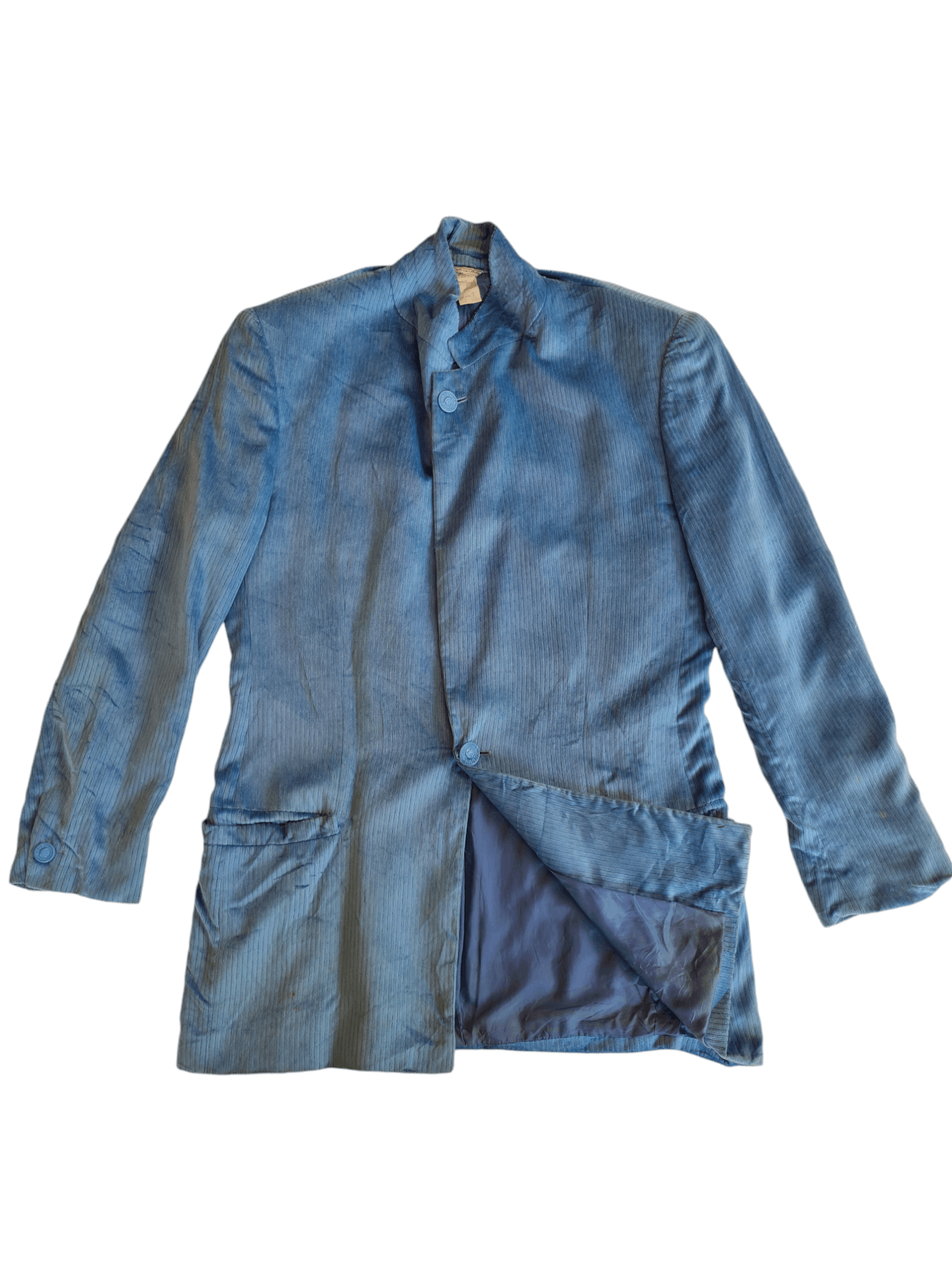 Versace Vintage Gianni Versace Velvet Jacket Blue Size US L / EU 52-54 / 3 - 2 Thumbnail