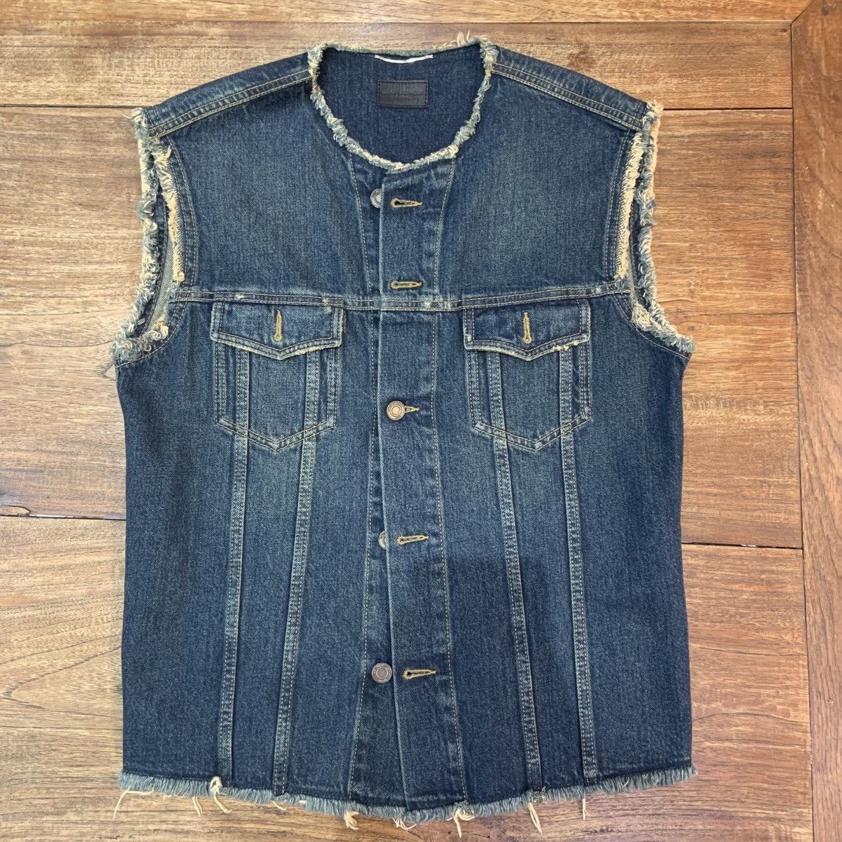 Saint Laurent Paris Saint Laurent Denim Vest Size 48R - 1 Thumbnail