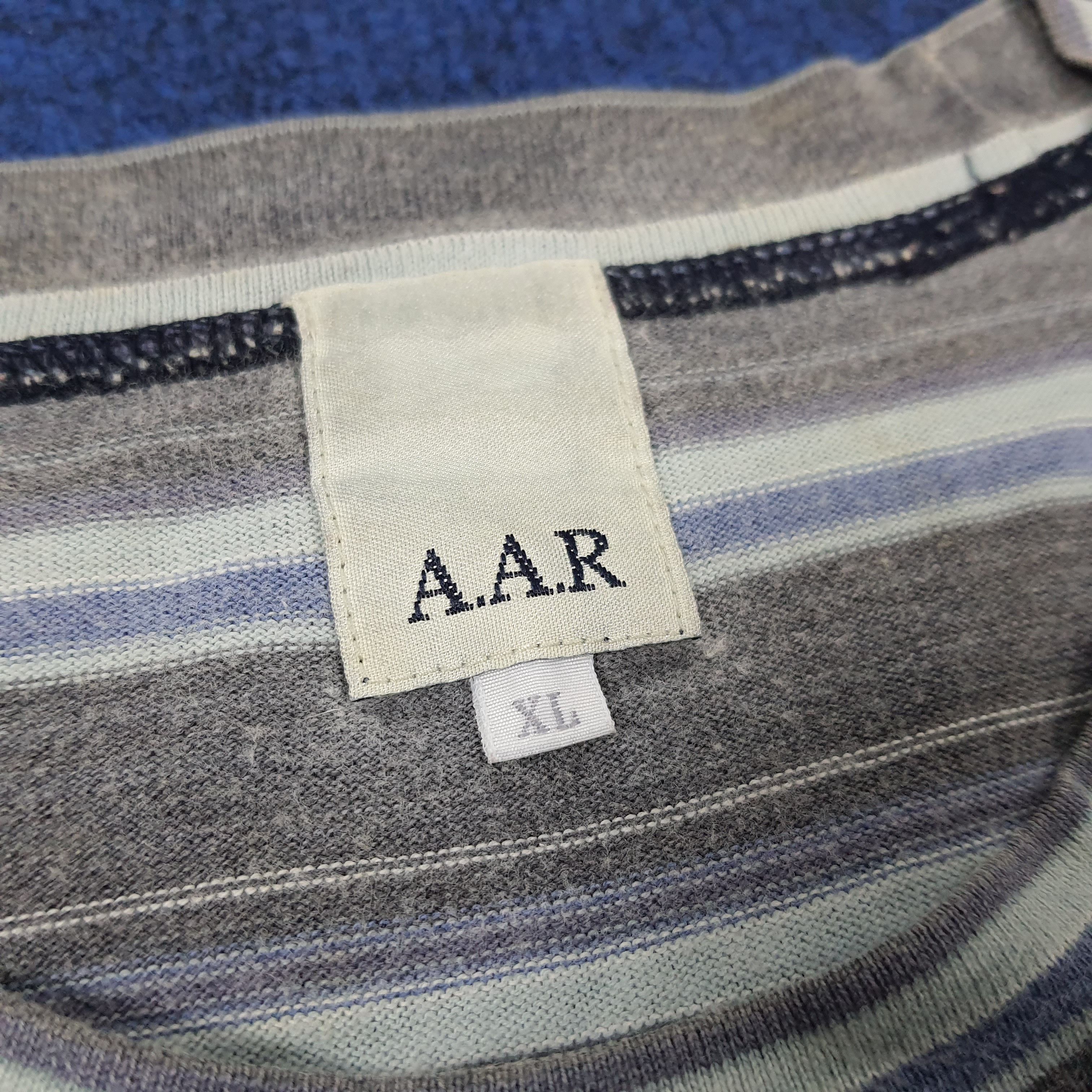 Japanese Brand × Vintage × Yohji Yamamoto Vintage A.A.R Yohji Yamamoto Striped Japanese Brand T-shirt Size US L / EU 52-54 / 3 - 5 Thumbnail