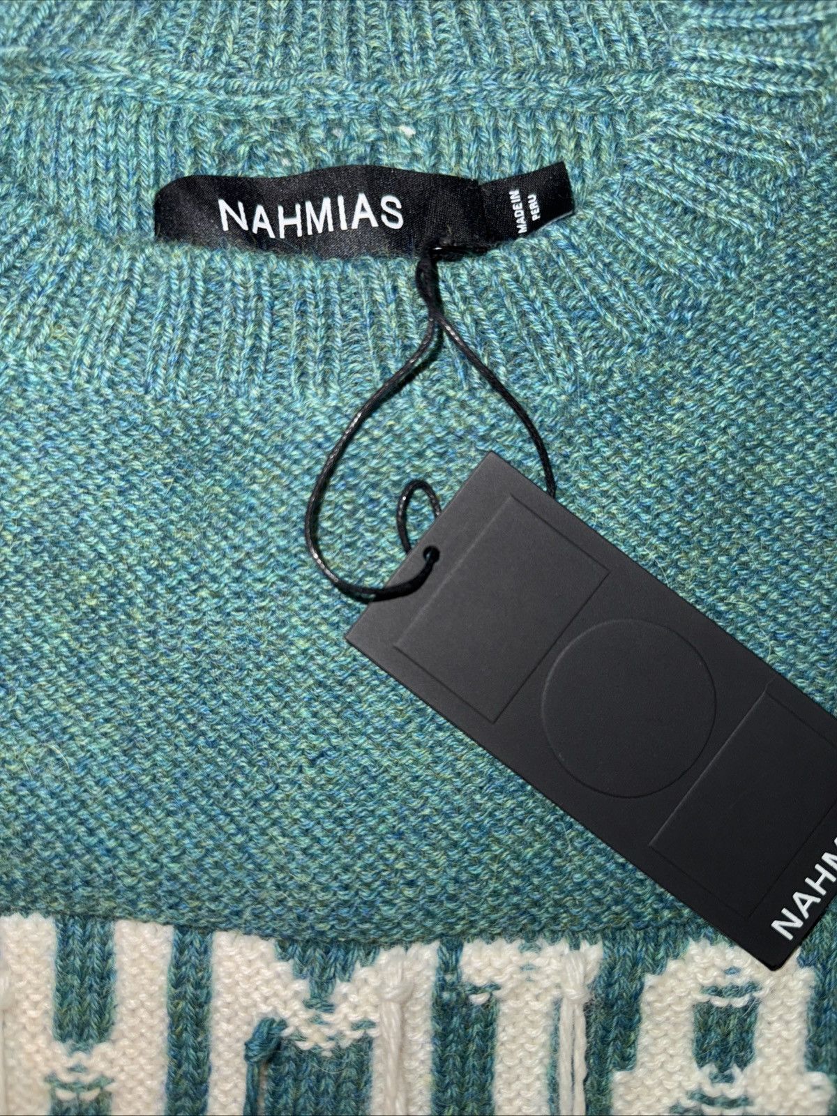 Nahmias Nahmias Intarsia-knit logo Alpaca Wool jumper Size M NWT Size US M / EU 48-50 / 2 - 3 Thumbnail