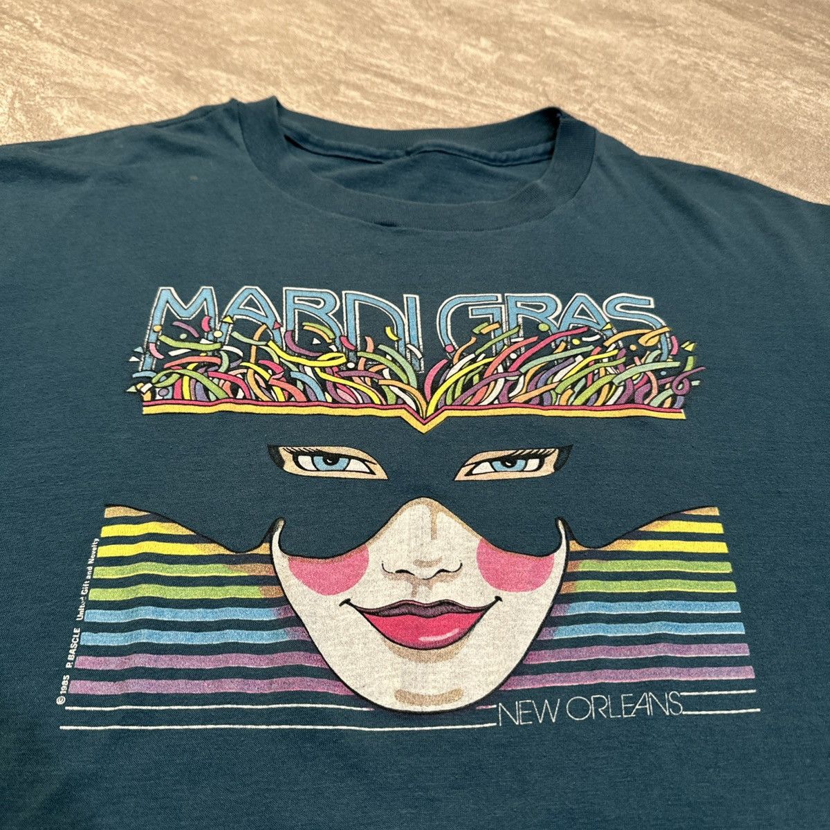 Hanes × Vintage True Vintage 80s 1985 New Orleans Art T Shirt Single Stitch Size US L / EU 52-54 / 3 - 3 Thumbnail