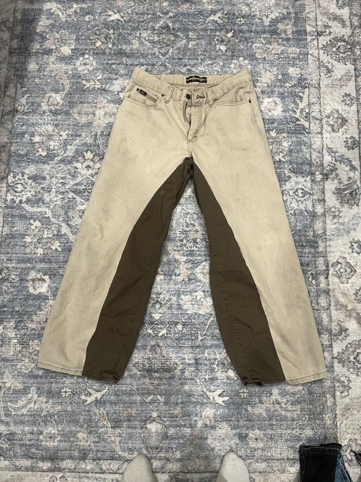 Lee Baggy Streetwear Tan and Brown pants Size US 34 / EU 50 - 1 Thumbnail