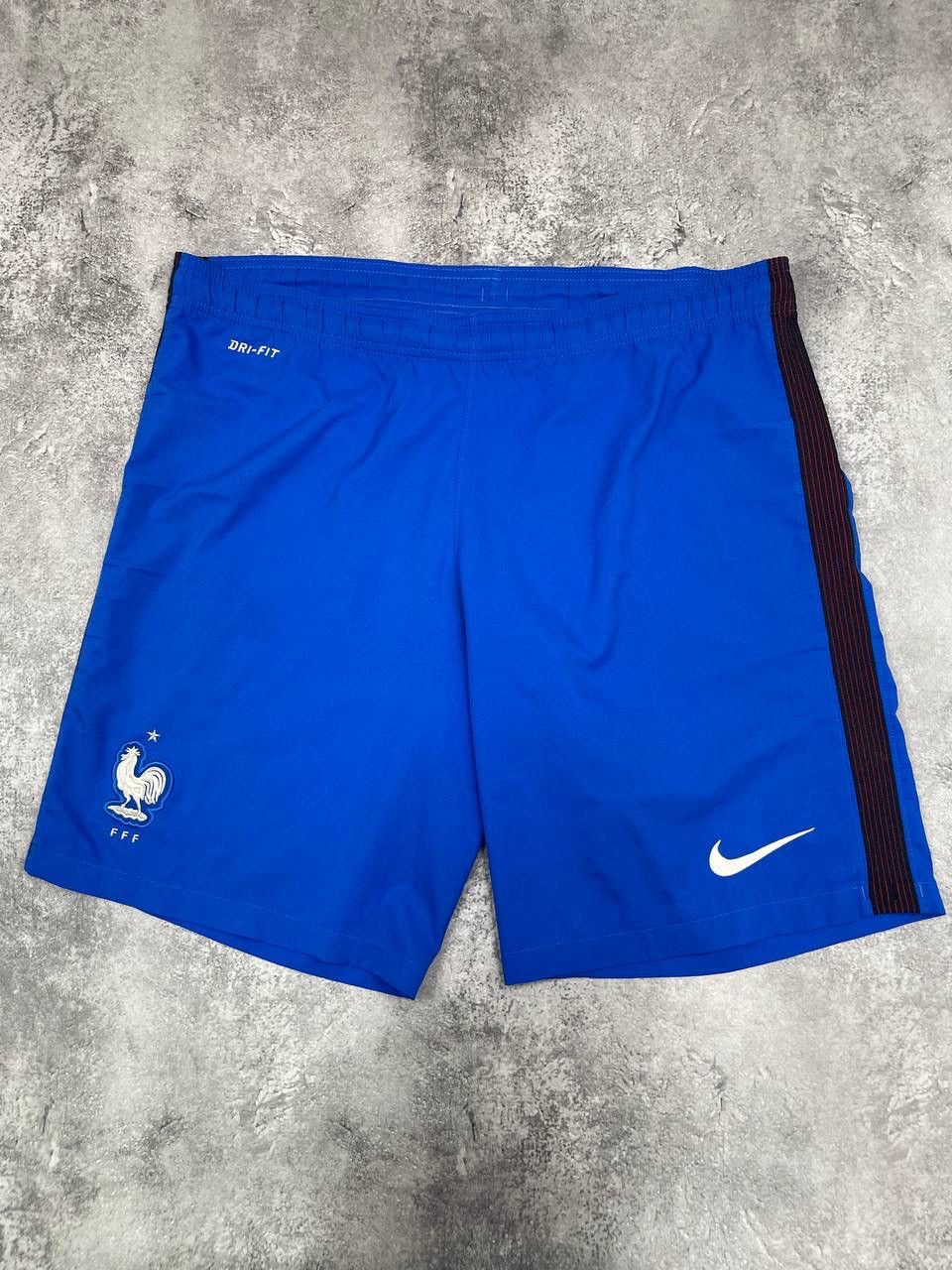 Nike Nike France FFF Football Shorts Blue Men M Size US 32 / EU 48 - 1 Thumbnail