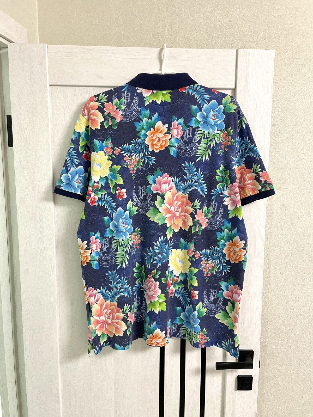 Polo Ralph Lauren Polo Ralph Lauren Floral Hawaiian Polo T Shirt Vintage Size US XXL / EU 58 / 5 - 12 Thumbnail